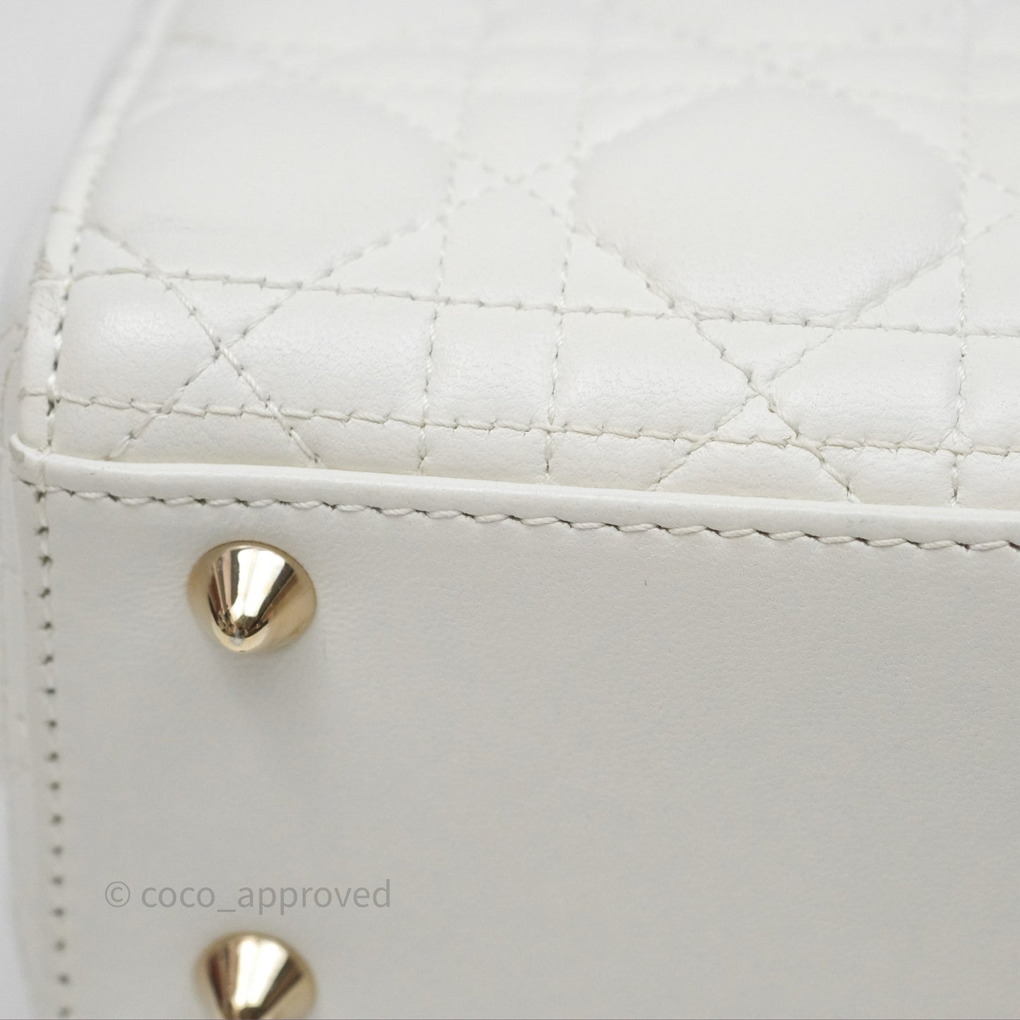 Christian Dior Small Lady Dior My ABCDior Bag Latte Cannage Lambskin