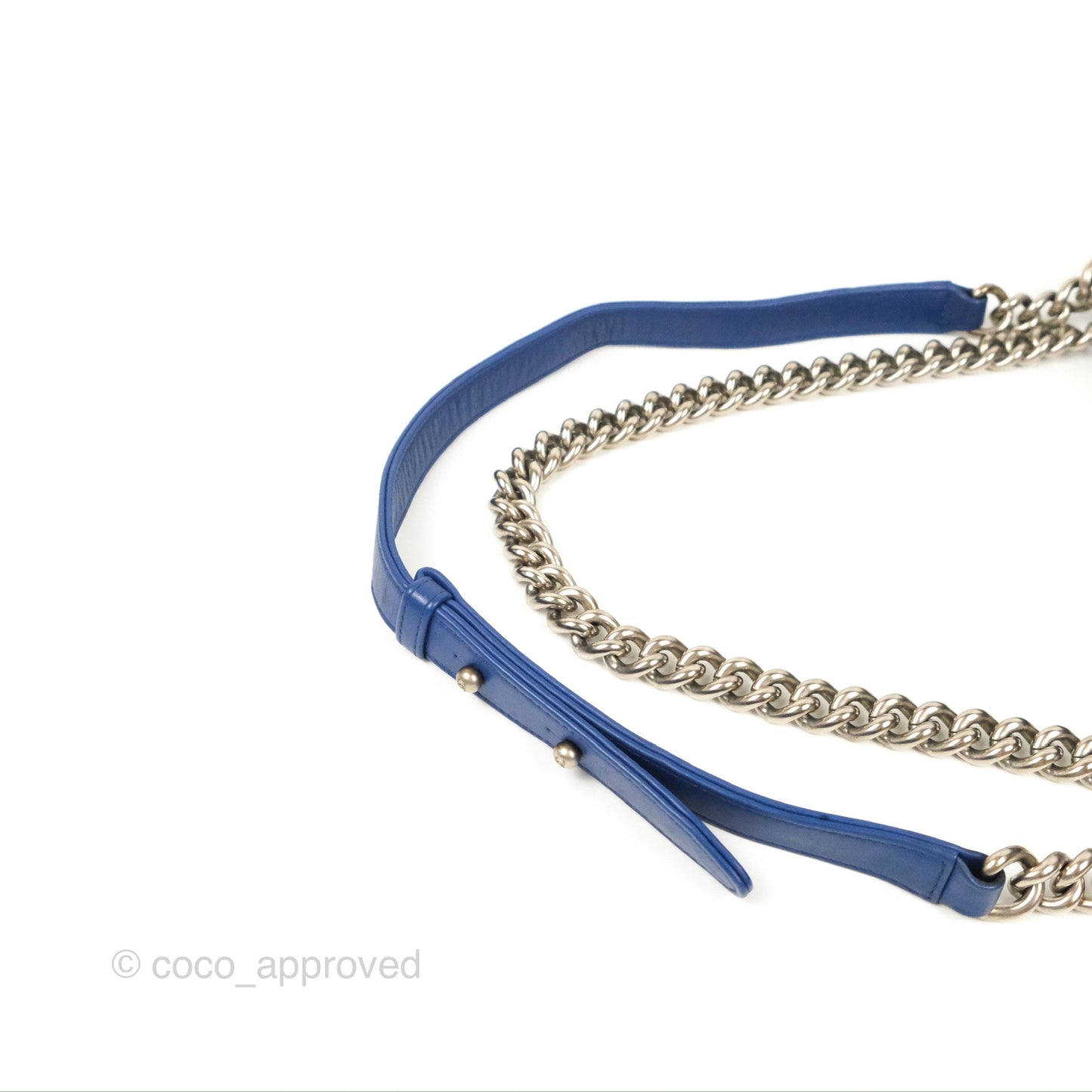 Chanel Medium Boy Blue Python Matte Silver Hardware