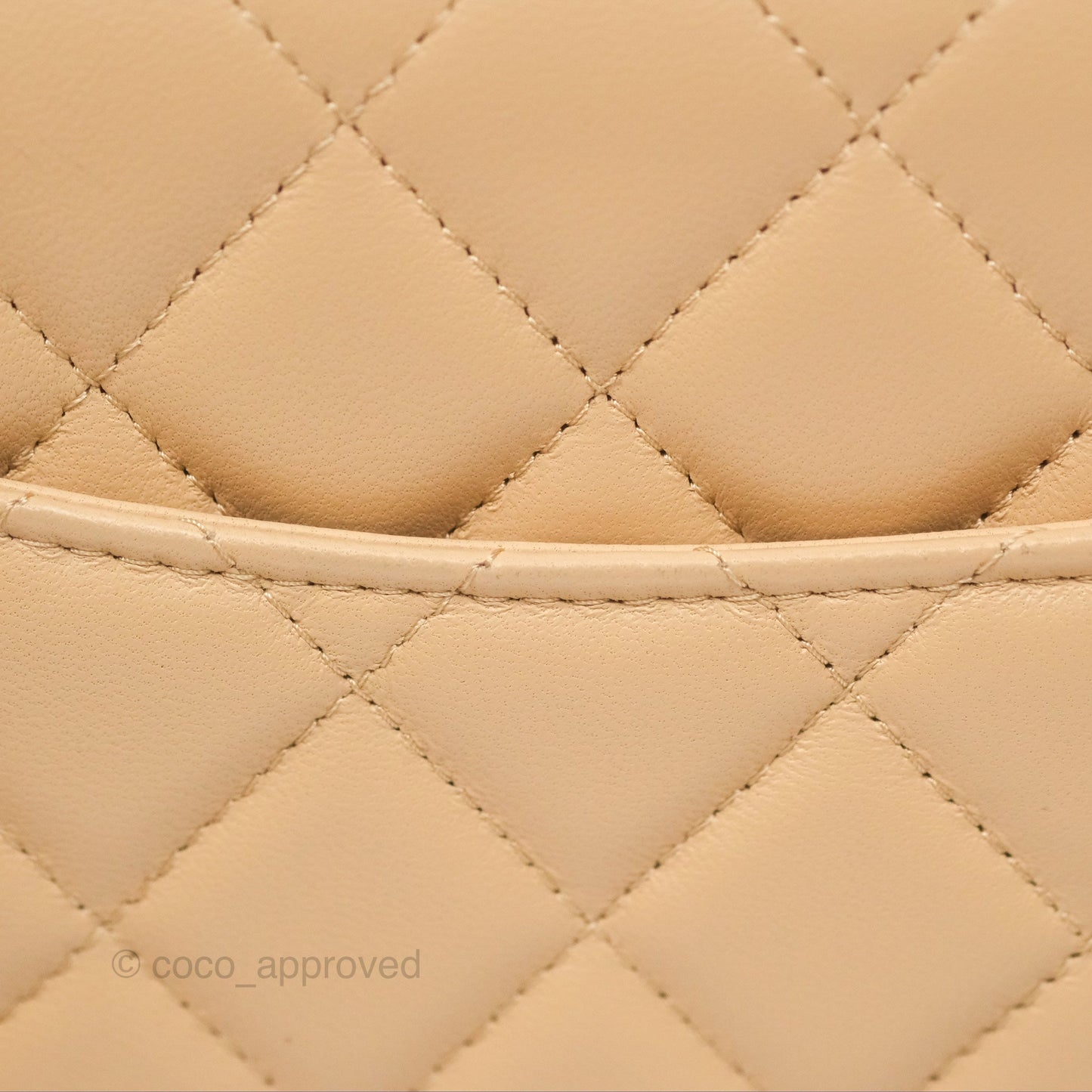 Chanel Quilted Pearl Crush Wallet on Chain WOC Beige Lambskin Aged Gold Hardware