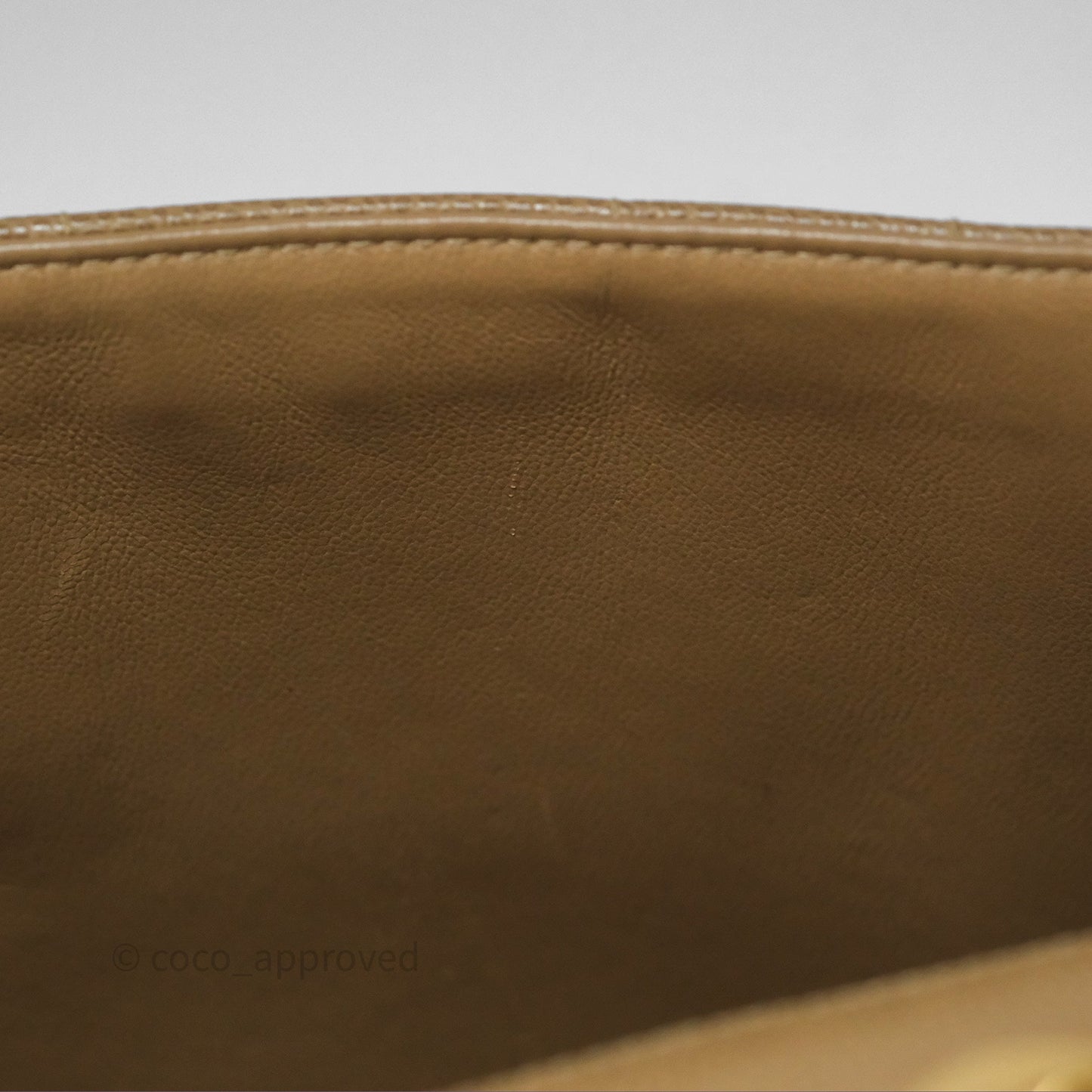 Chanel Vintage Vertical Quilted Jumbo Single Flap Beige Caviar 24K Gold Hardware
