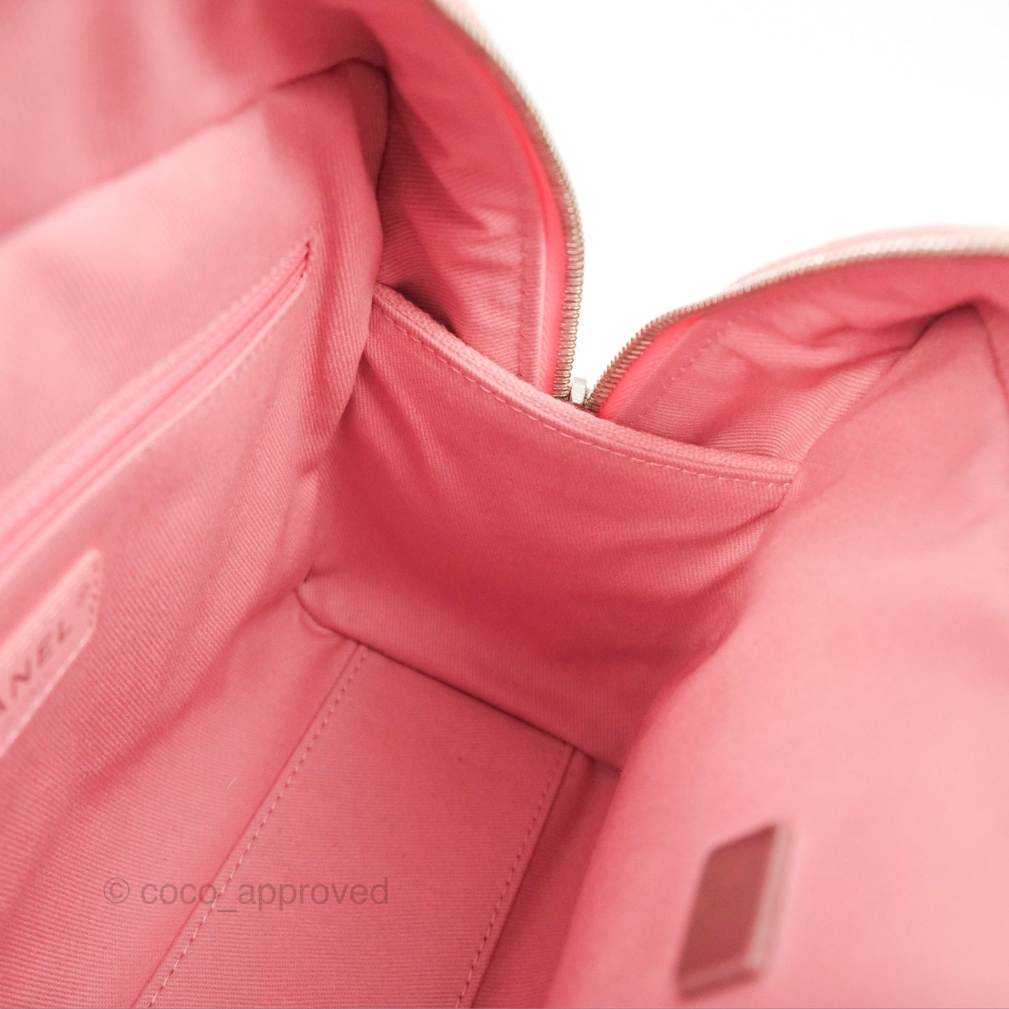 Chanel Deauville Bowling Bag Pink Silver Hardware