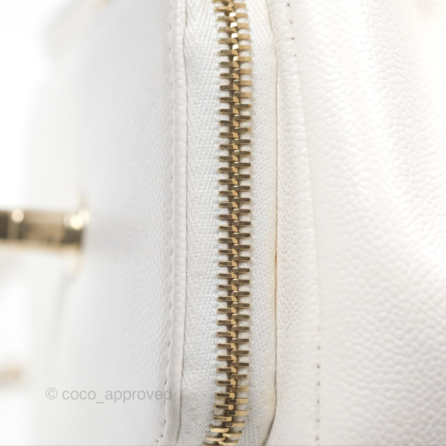 Chanel Quilted Small Business Affinity Flap White Caviar Gold Hardware