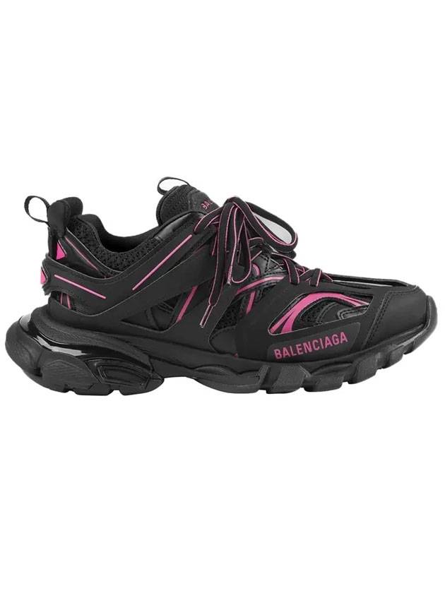 Luxury Balenciaga Track Runner Low Top Sneakers Black Pink