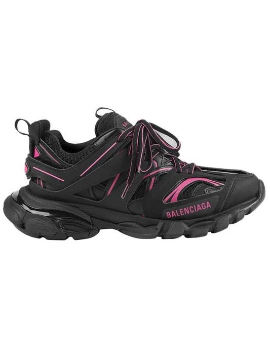 Luxury Balenciaga Track Runner Low Top Sneakers Black Pink