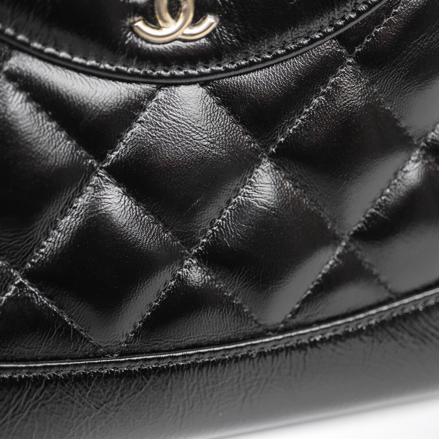 Chanel Nano 31 Black Shiny Lambskin Gold Hardware