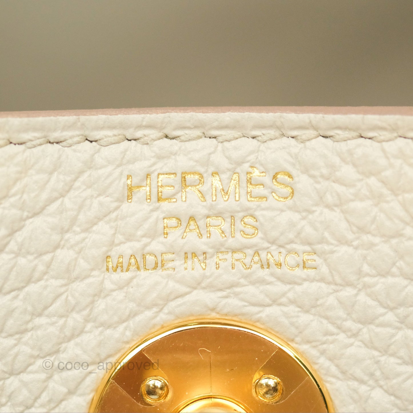 Hermès Mini Lindy 20 Beton Clemence Gold Hardware