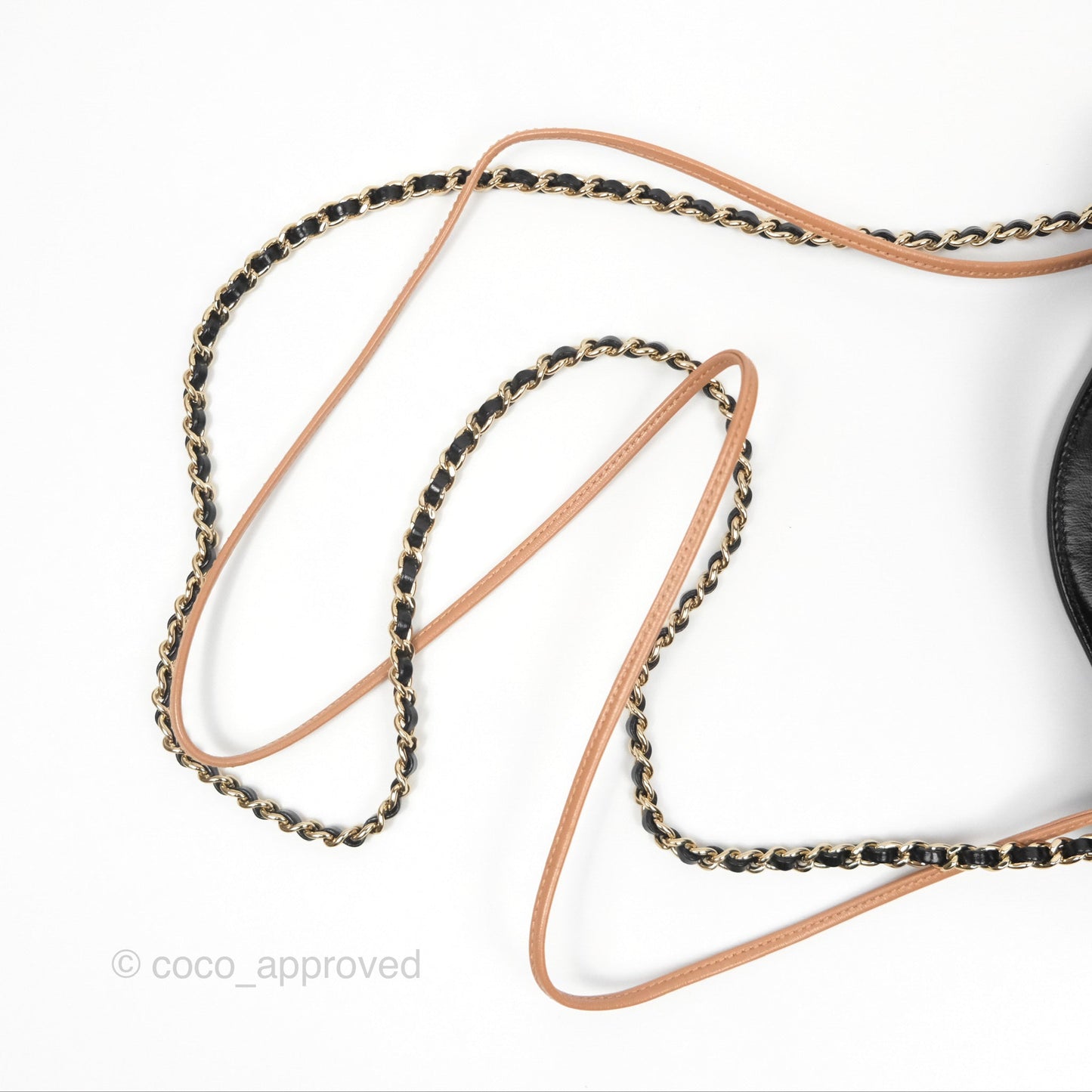 Chanel Mini 31 Beige/ Black Shiny Calfskin Gold Hardware