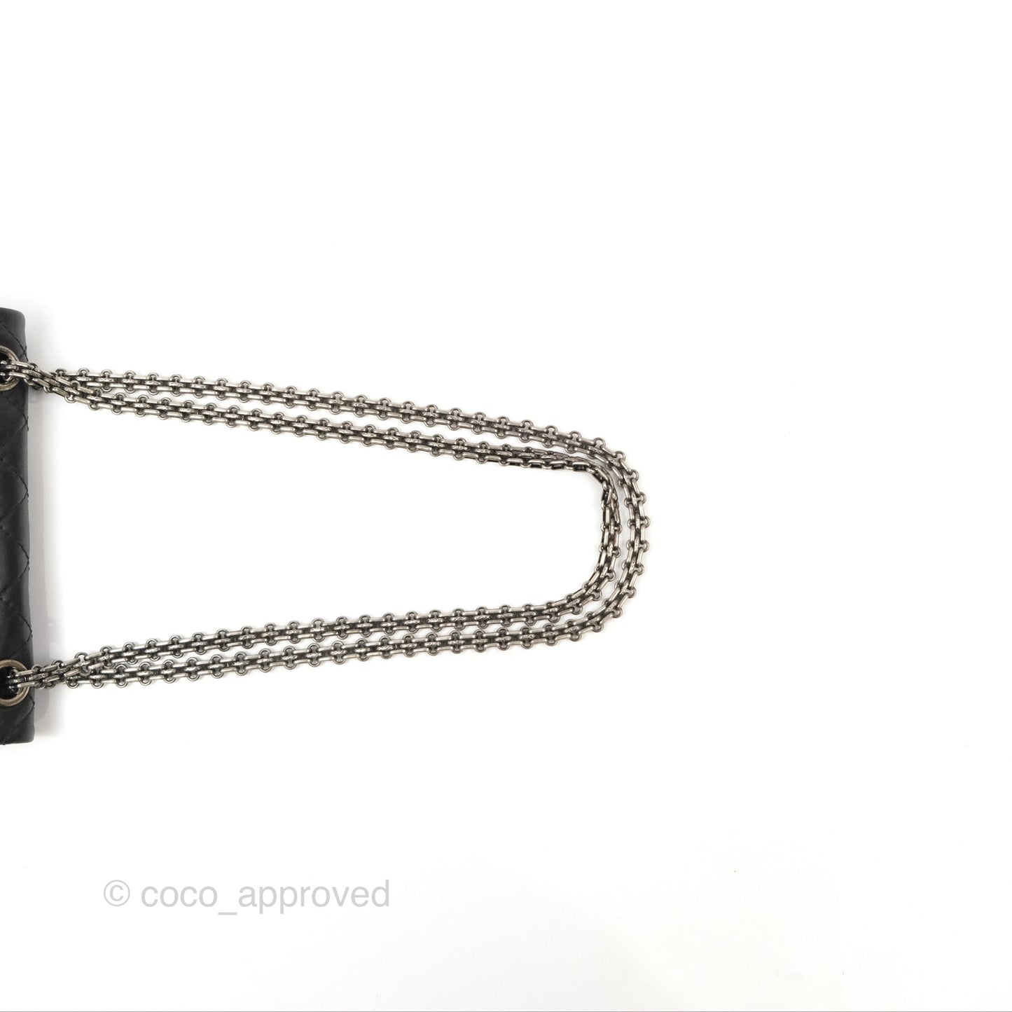 Chanel Mini Reissue 224 Black Aged Calfskin Ruthenium Hardware