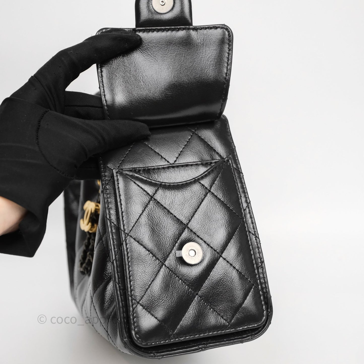 Chanel Mini 25 Black Bag Calfskin Mixed Hardware