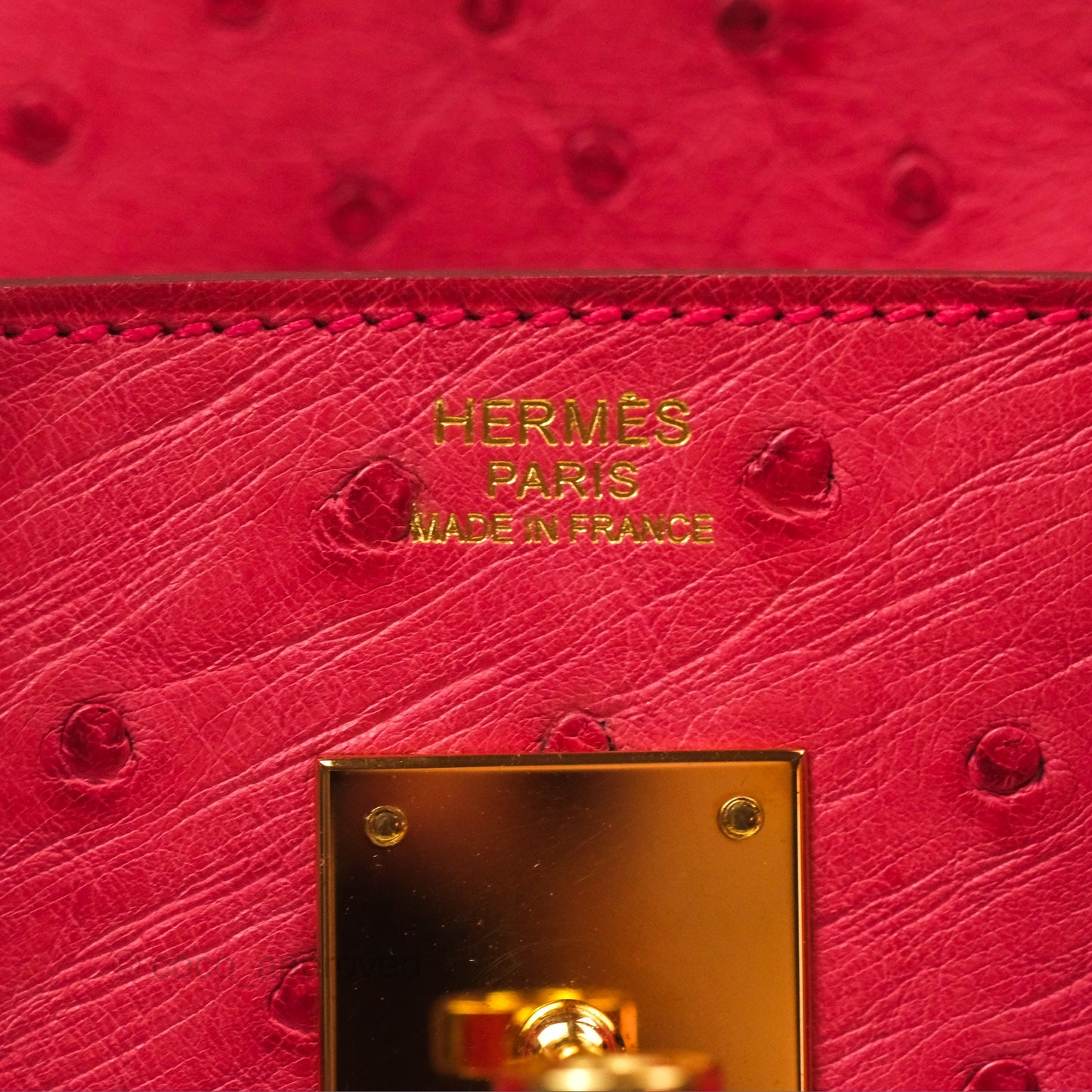 Hermès Birkin Retourne 30 Bougainvillea Ostrich Gold Hardware
