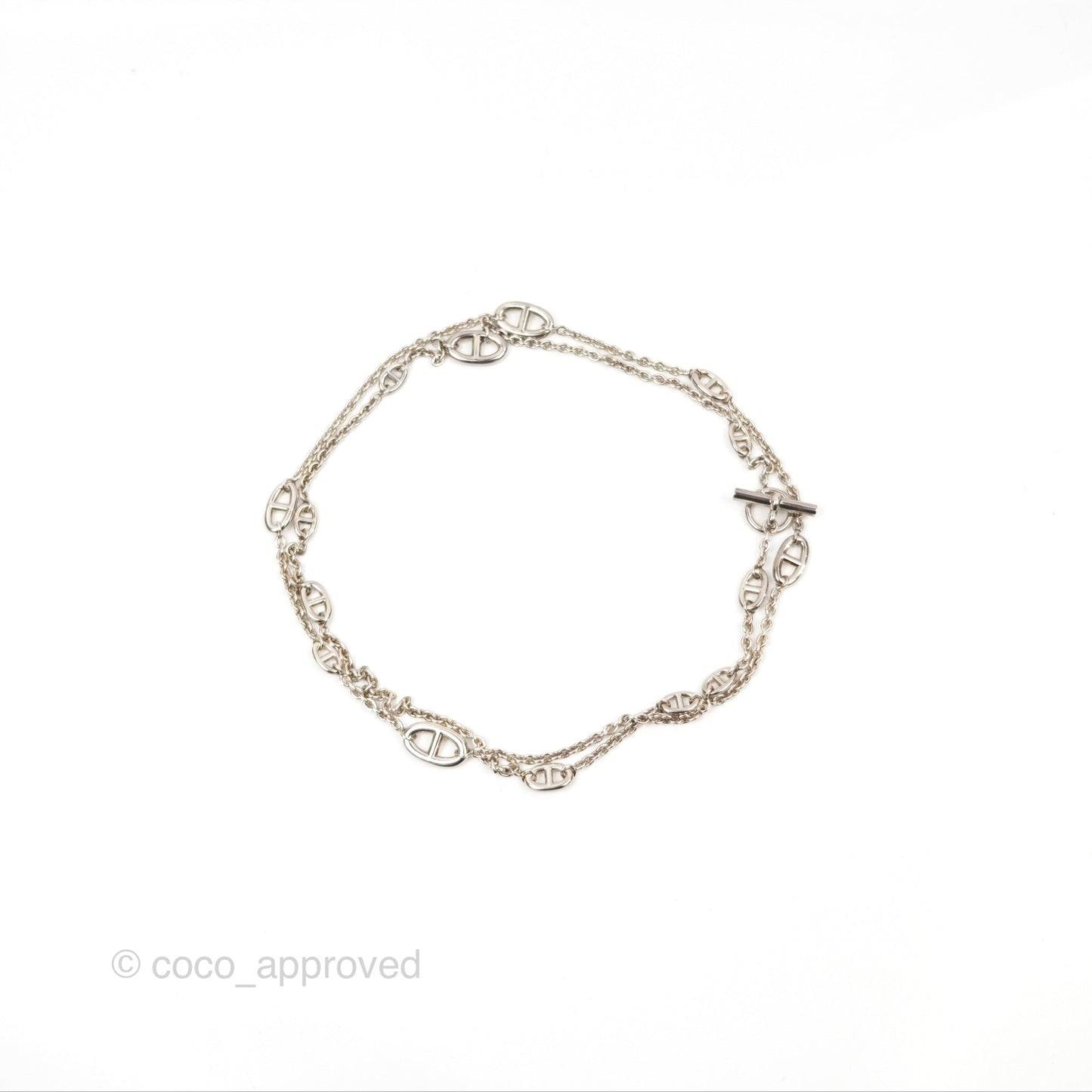 Hermès Farandole Long Necklace Palladium Hardware