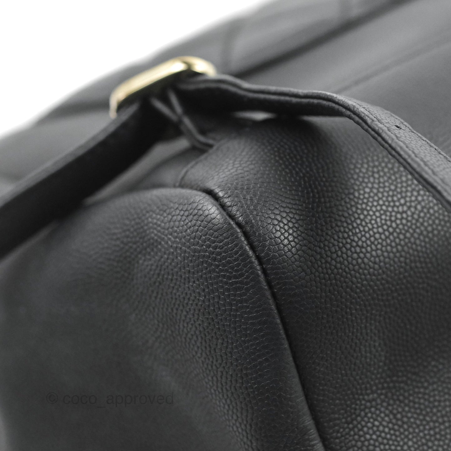 Chanel Quilted Business Affinity Backpack Black Caviar Gold Hardware
