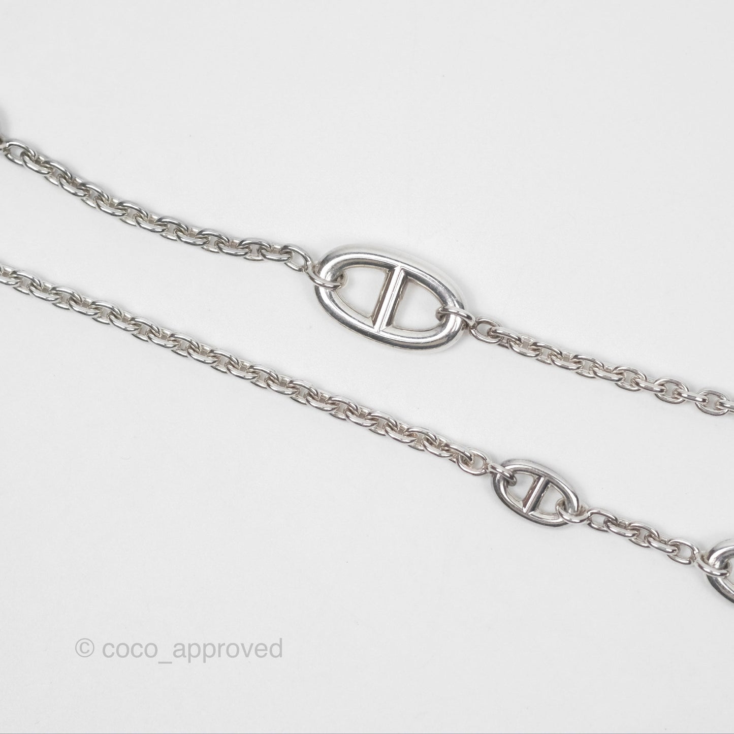 Hermès Farandole Long Necklace 160 Palladium Hardware