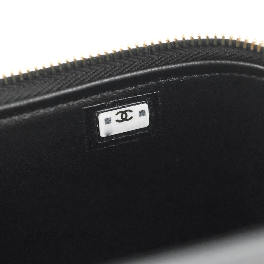 Chanel Vanity Rectangular with Top Handle Black Lambskin Aged Gold Hardware