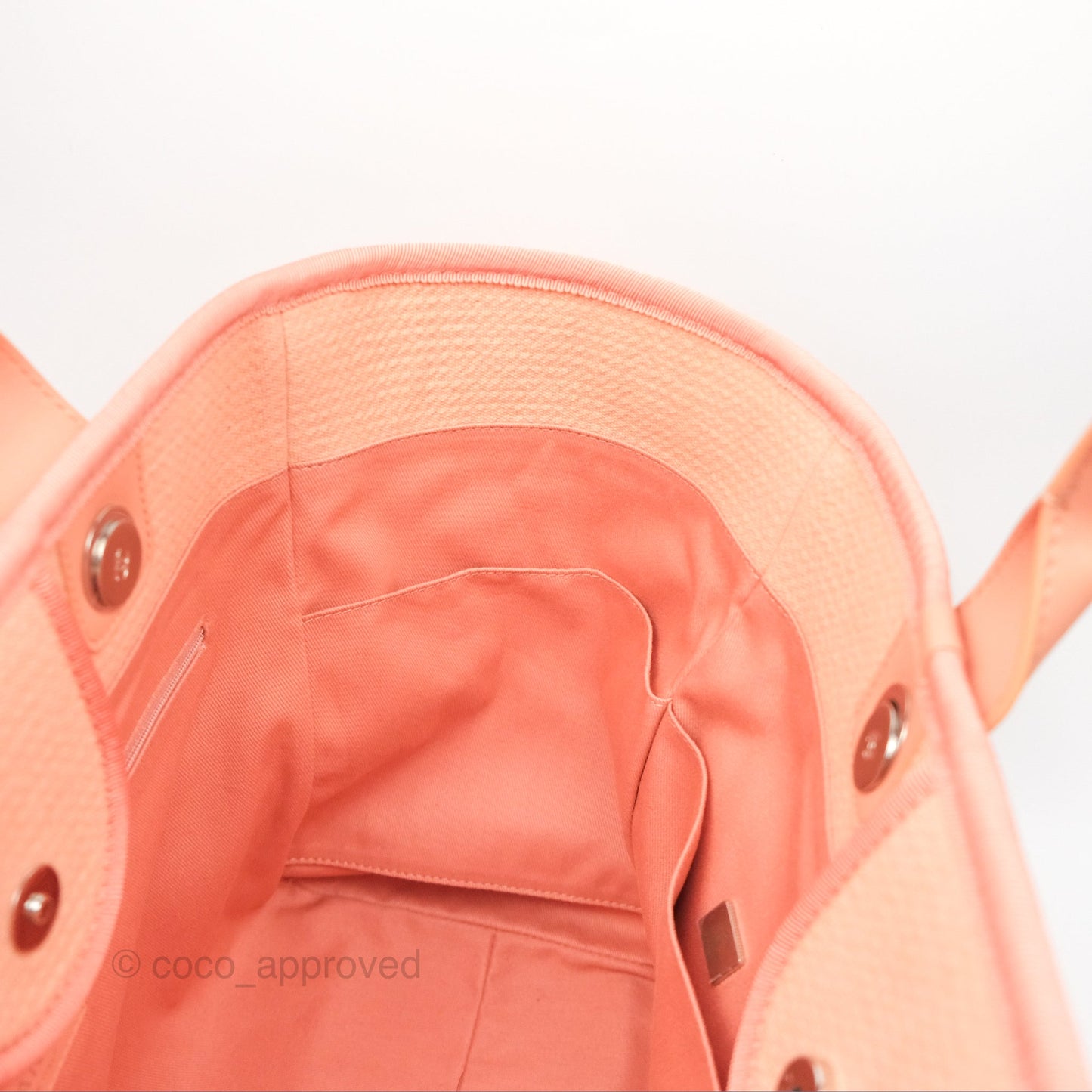 Chanel Large Deauville Coral Clair Canvas