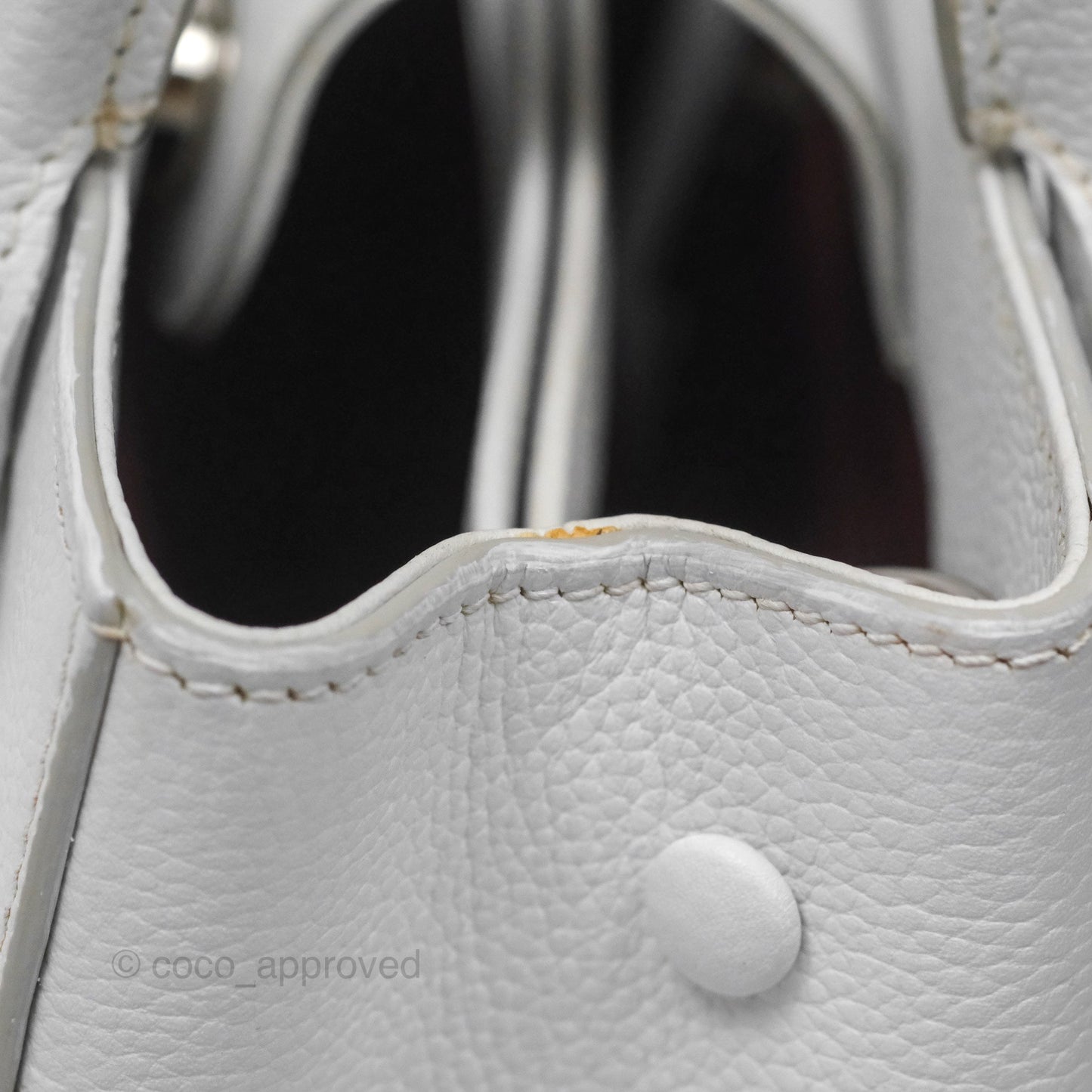 Chanel Mini Neo Executive Shopper Tote White Grained Calfskin Silver Hardware