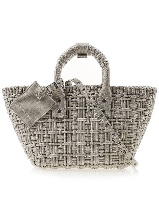Luxury Balenciaga Bistro XS Basket Tote Bag Abbey Stone