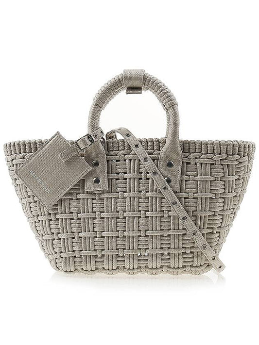 Luxury Balenciaga Bistro XS Basket Tote Bag Abbey Stone