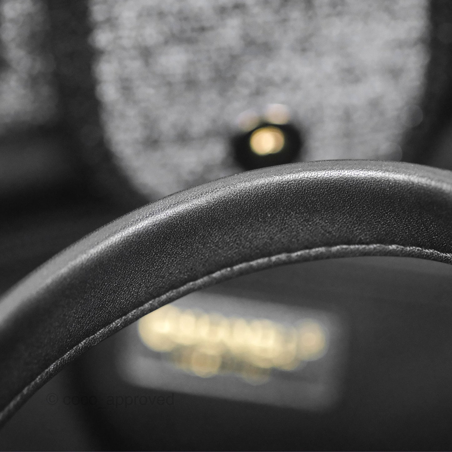 Chanel Large Deauville Glitter Black Grey Raffia Gold Hardware