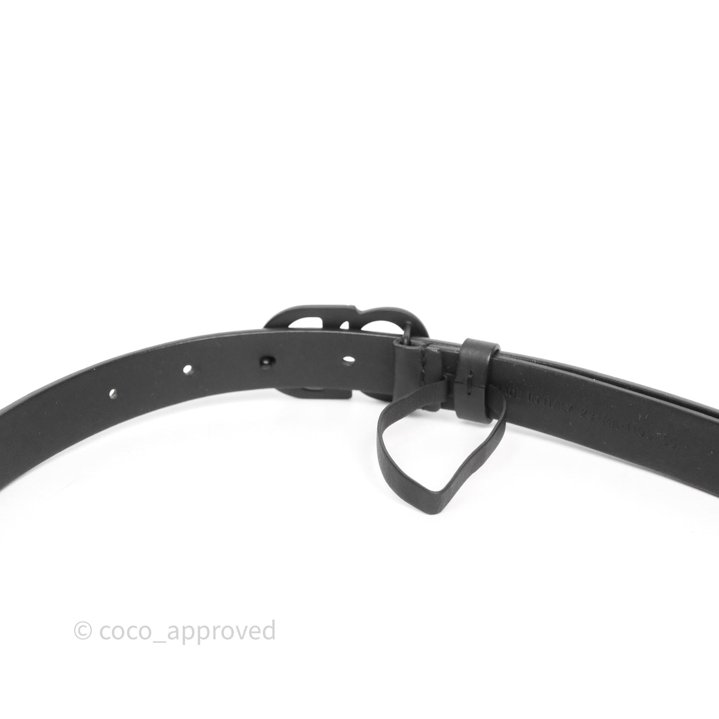 Christian Dior Saddle Belt 20mm Ultramatte So Black Calfskin Size 85