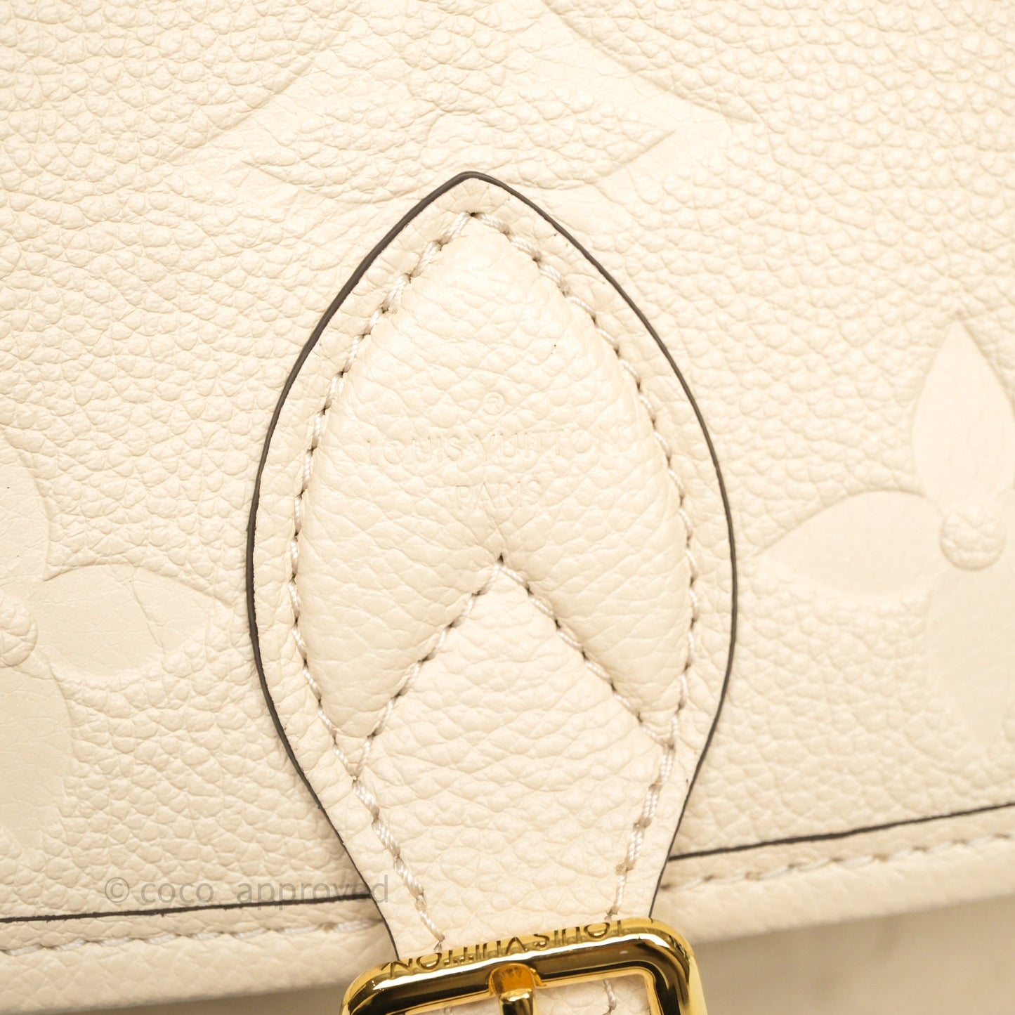 Louis Vuitton Diane Crème Beige Monogram Empreinte Leather