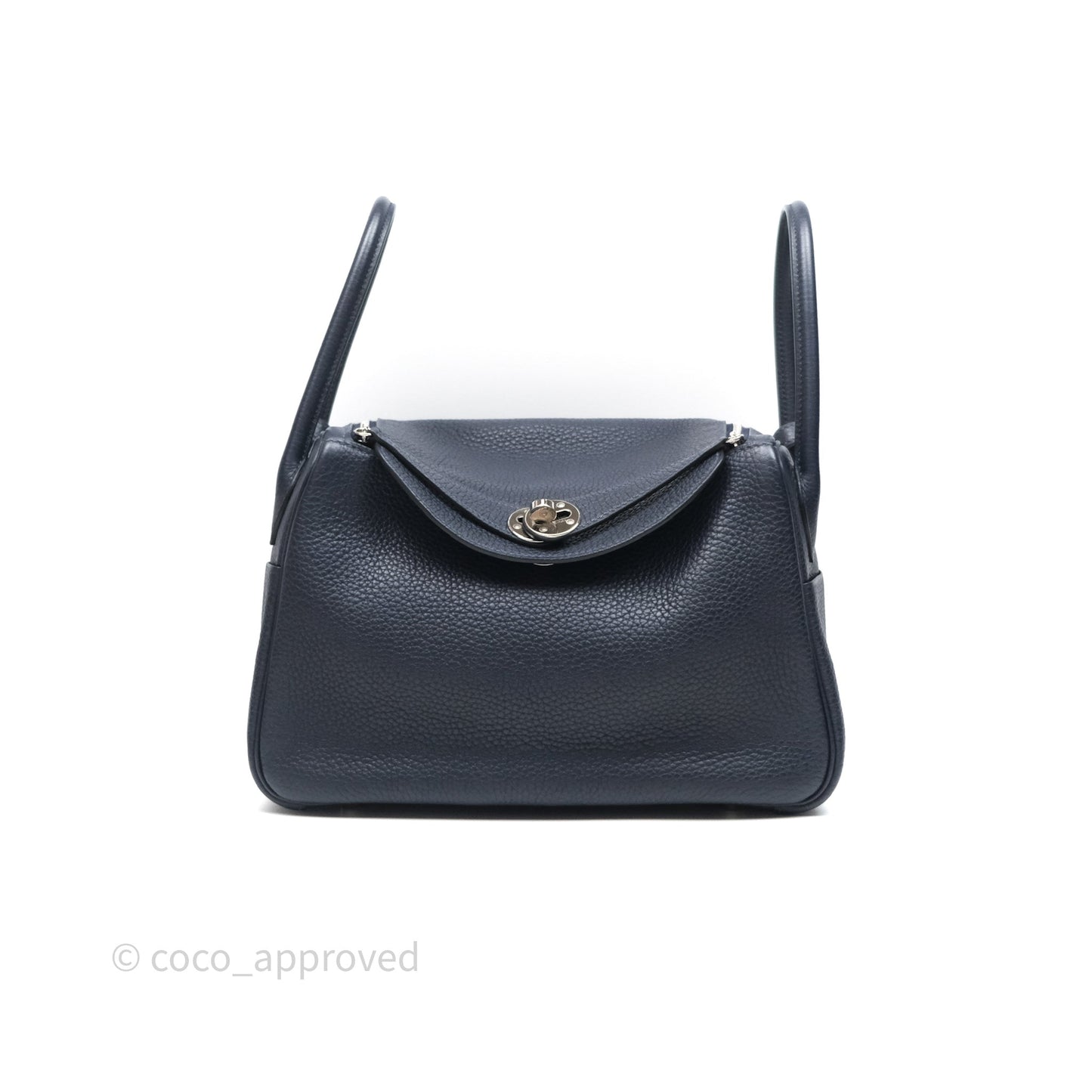 Hermès Lindy 26 Bleu Nuit 2Z Clemence Palladium Hardware