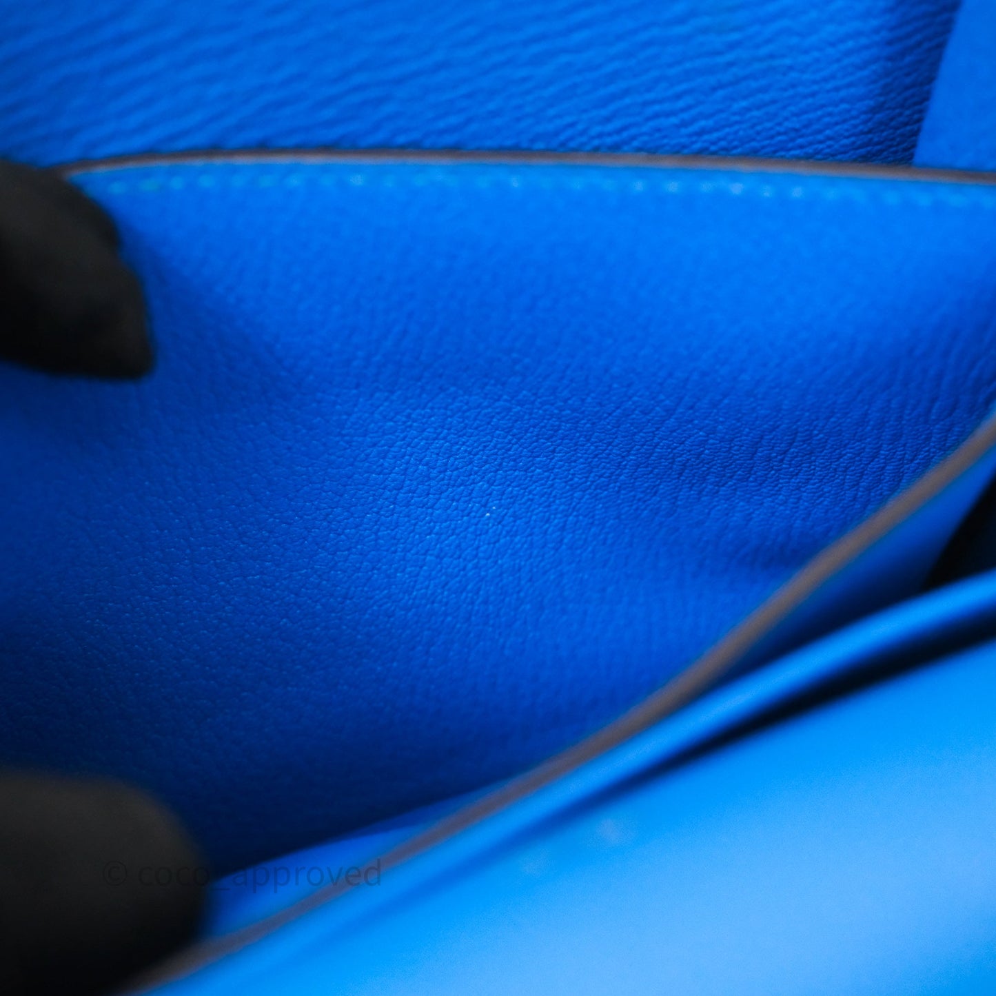 Hermès Roulis Mini 18 Bleu Zanzibar B3 Evercolor Gold Hardware