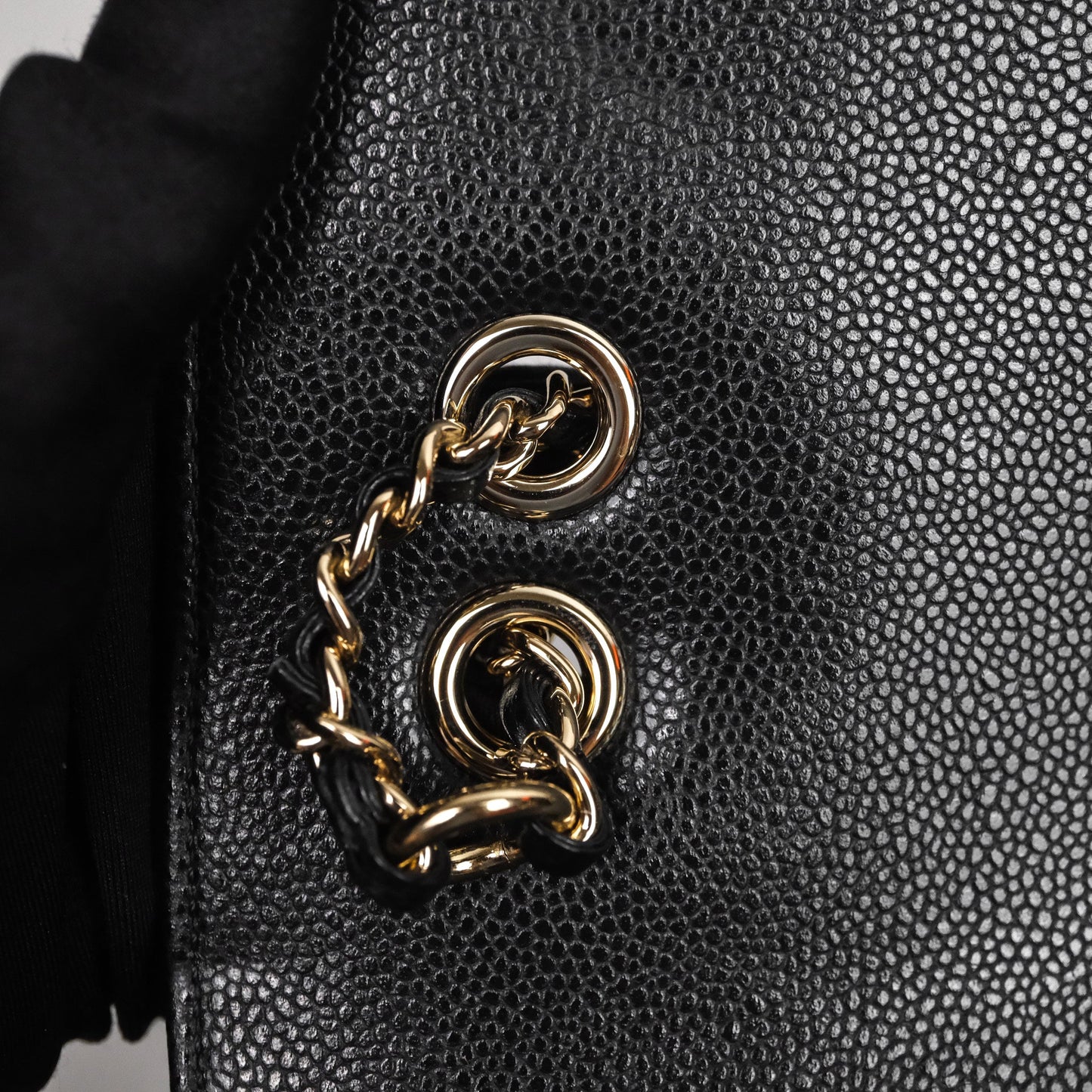 Chanel Quilted Business Affinity Backpack Black Caviar Light Gold Hardware