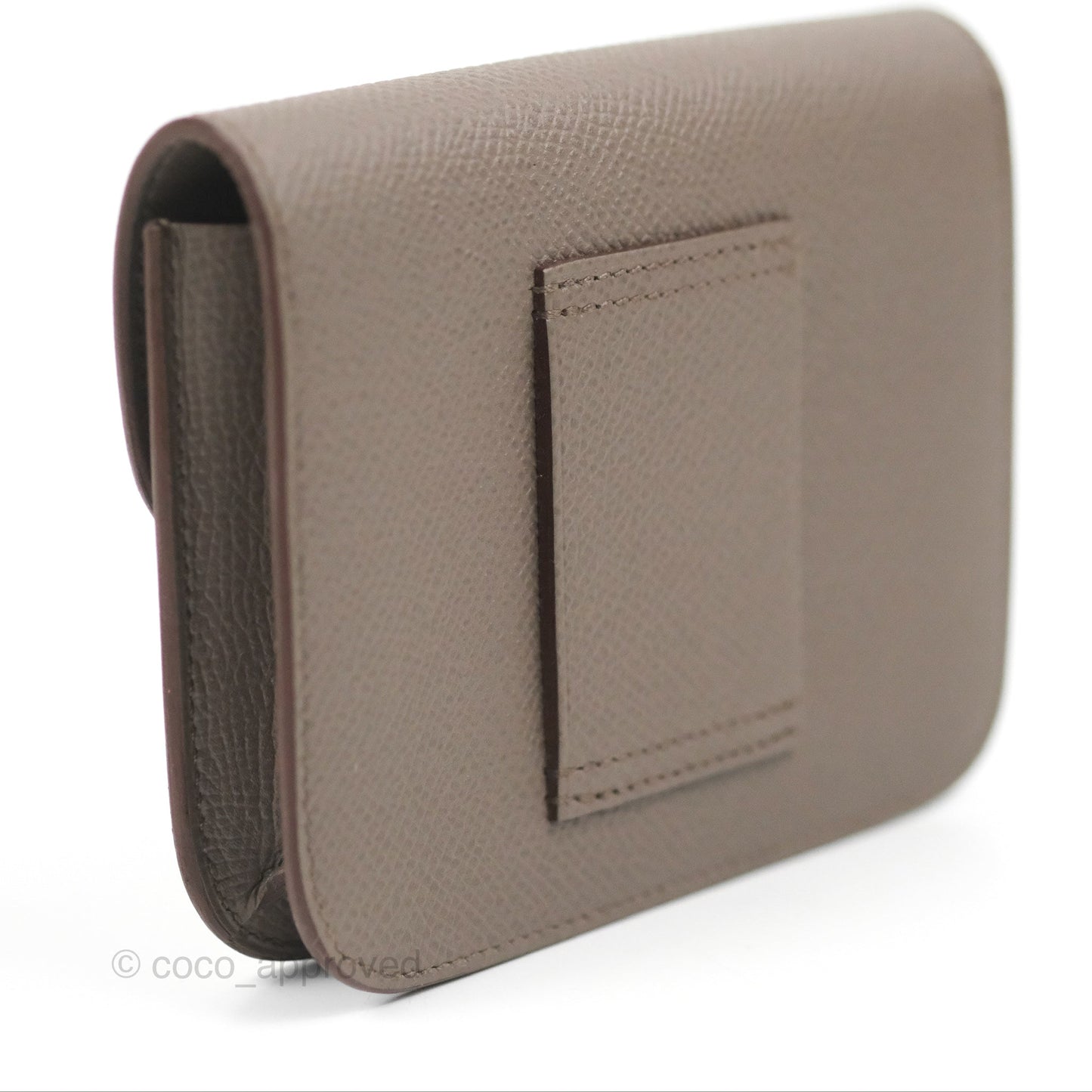 Hermès Constance Slim Wallet Etain Epsom Gold Hardware