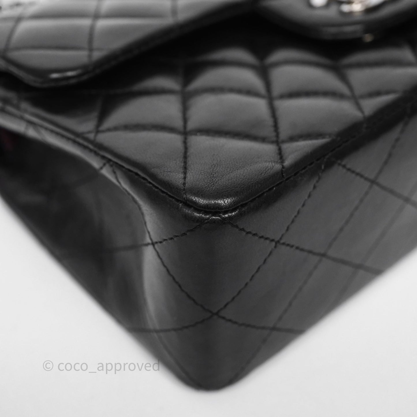 Chanel Small Classic Flap Quilted Black Lambskin Silver Hardware