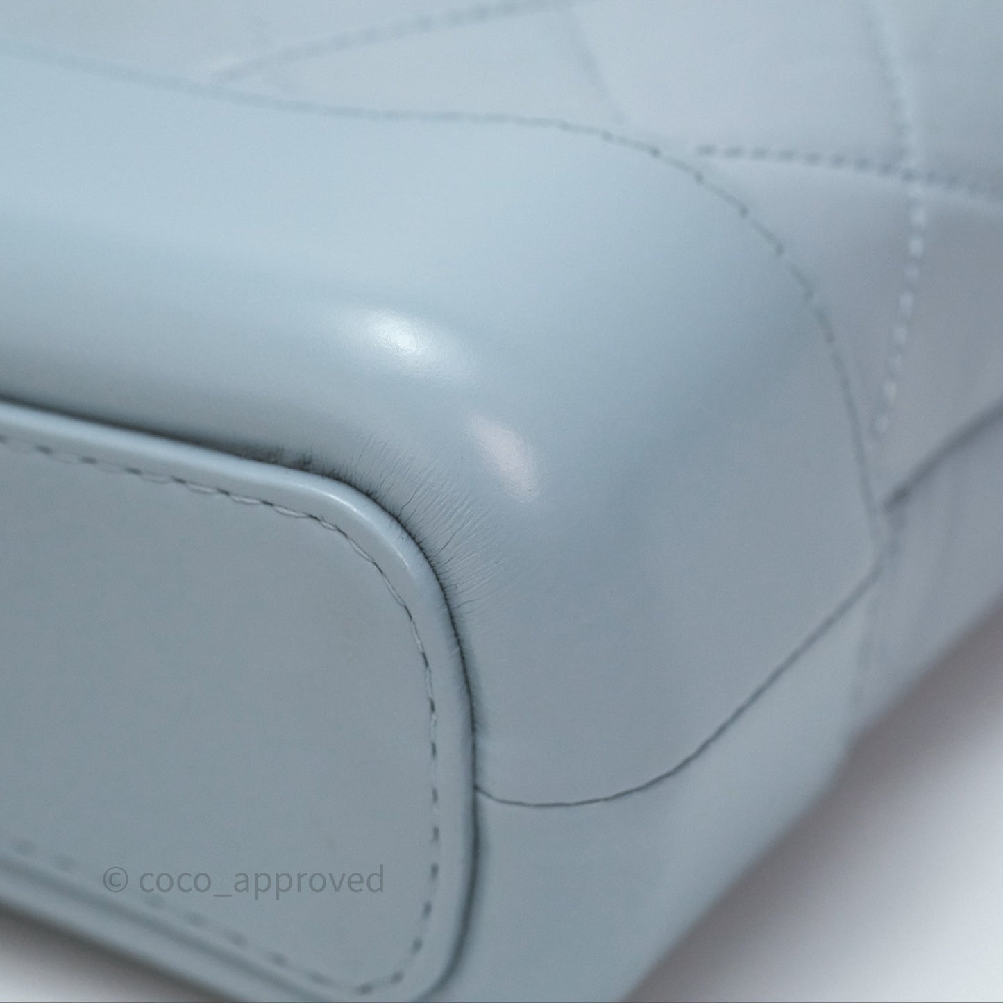 Chanel Small Gabrielle Hobo Quilted Light Blue Aged Calfskin