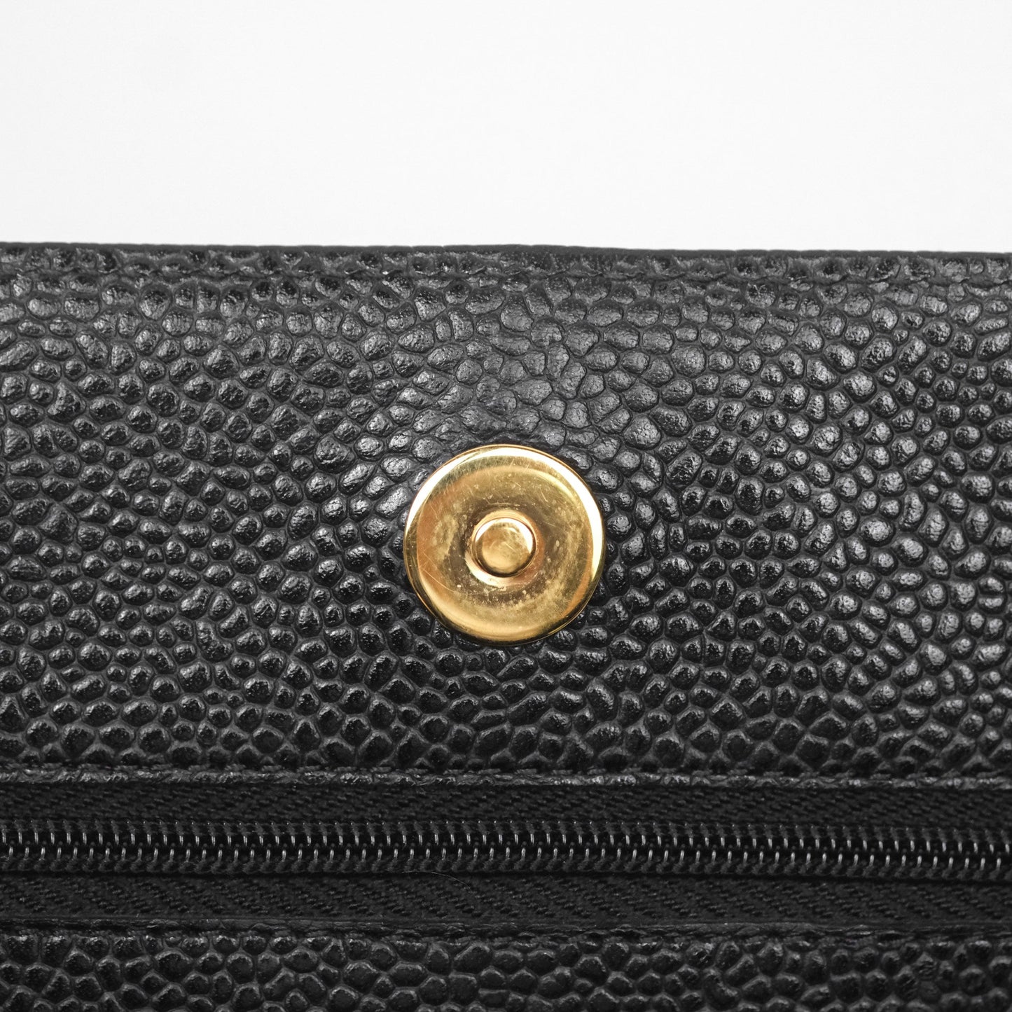 Chanel Classic Wallet On Chain WOC Quilted Black Caviar Gold Hardware