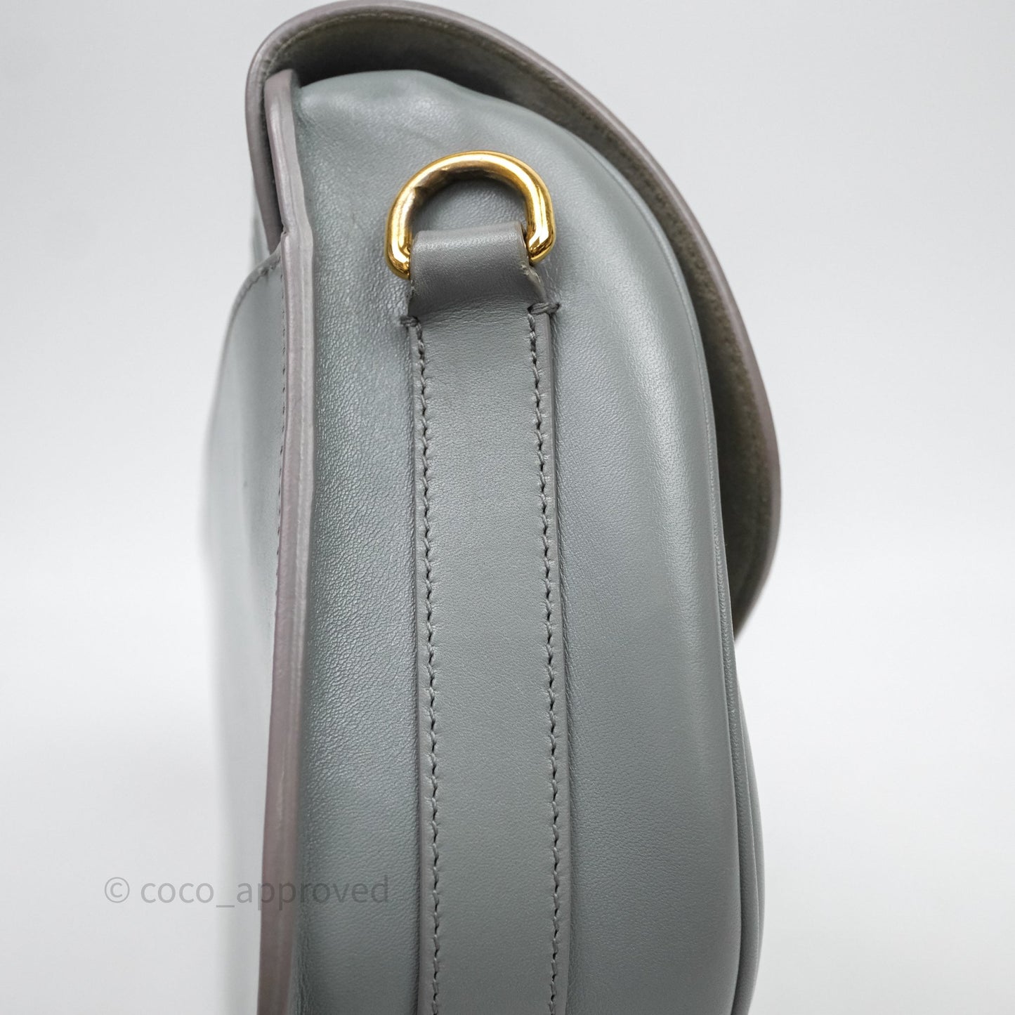 Christian Dior Medium Bobby Flap Grey Box Calfskin
