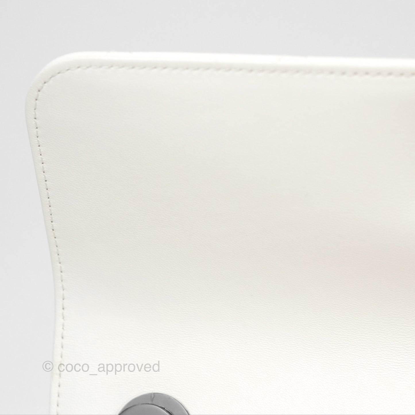 Chanel Trendy CC Small White Lambskin Black Hardware