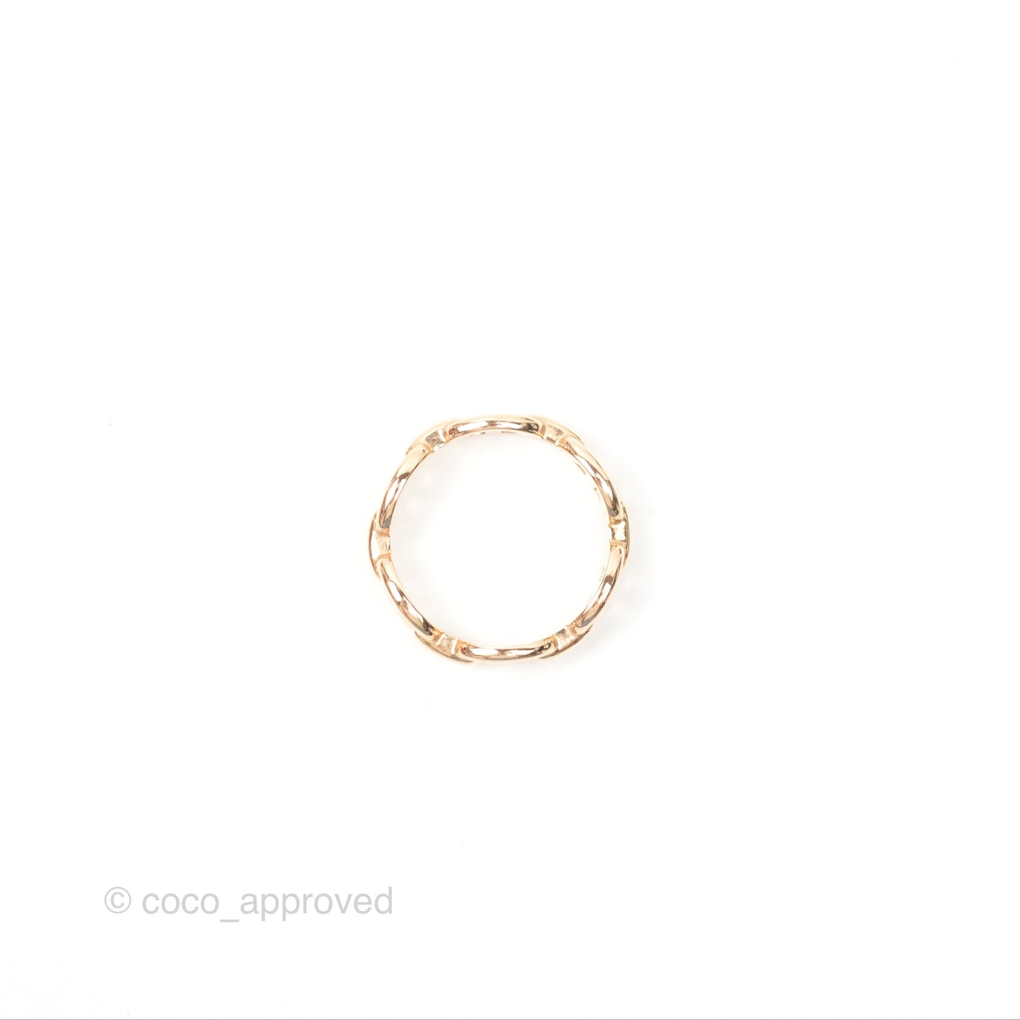Hermès Chaine d'Ancre Enchainee Band Ring PM Rose Gold 55