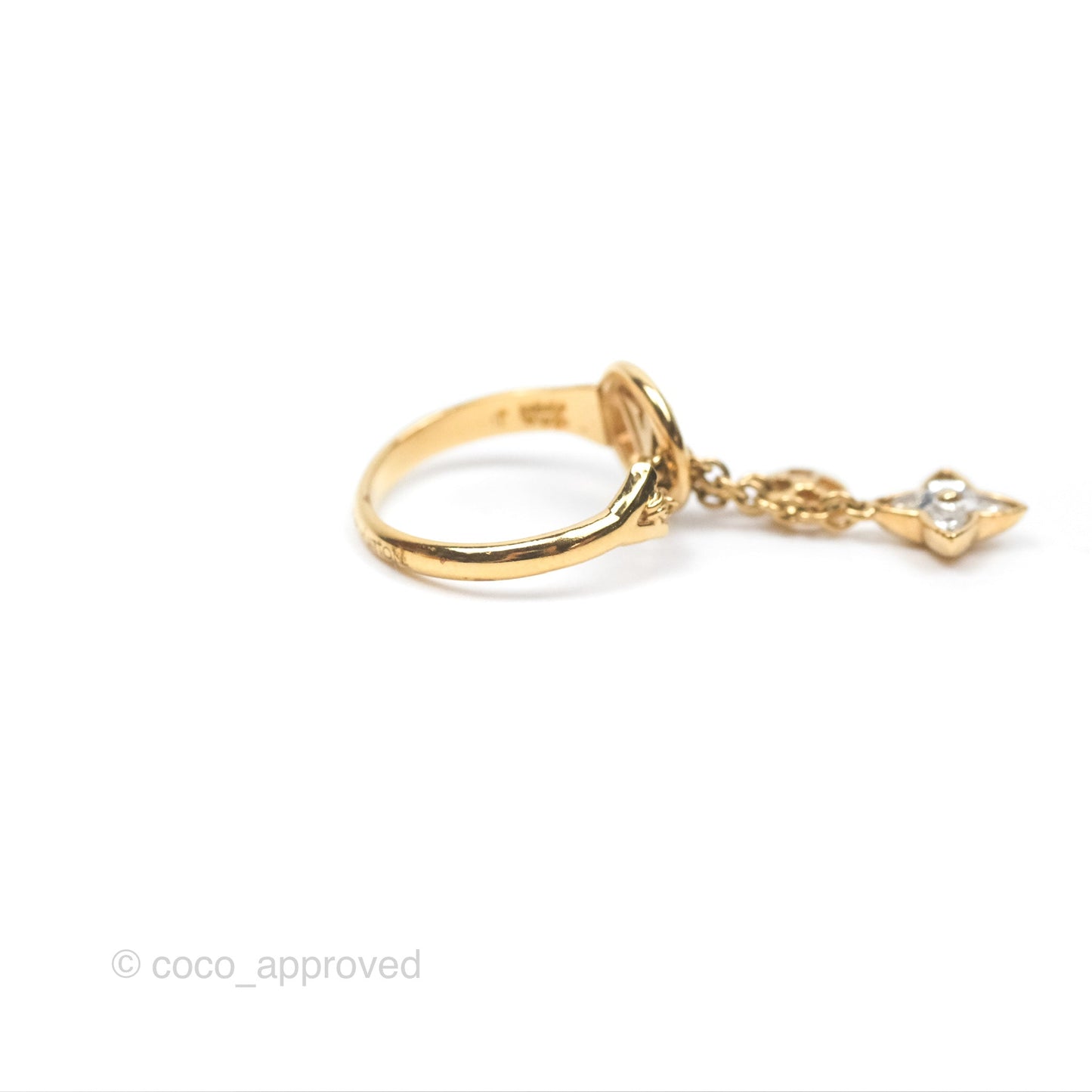 Louis Vuitton My Blooming Strass Ring Gold Tone