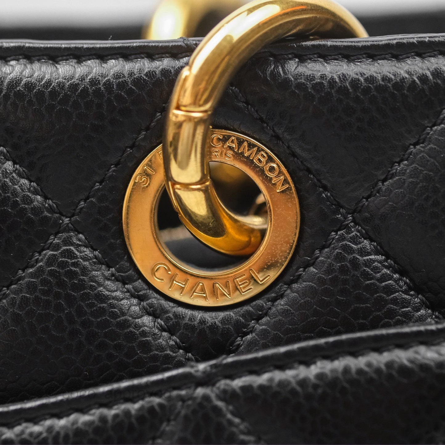 Chanel GST Black Caviar Gold Hardware