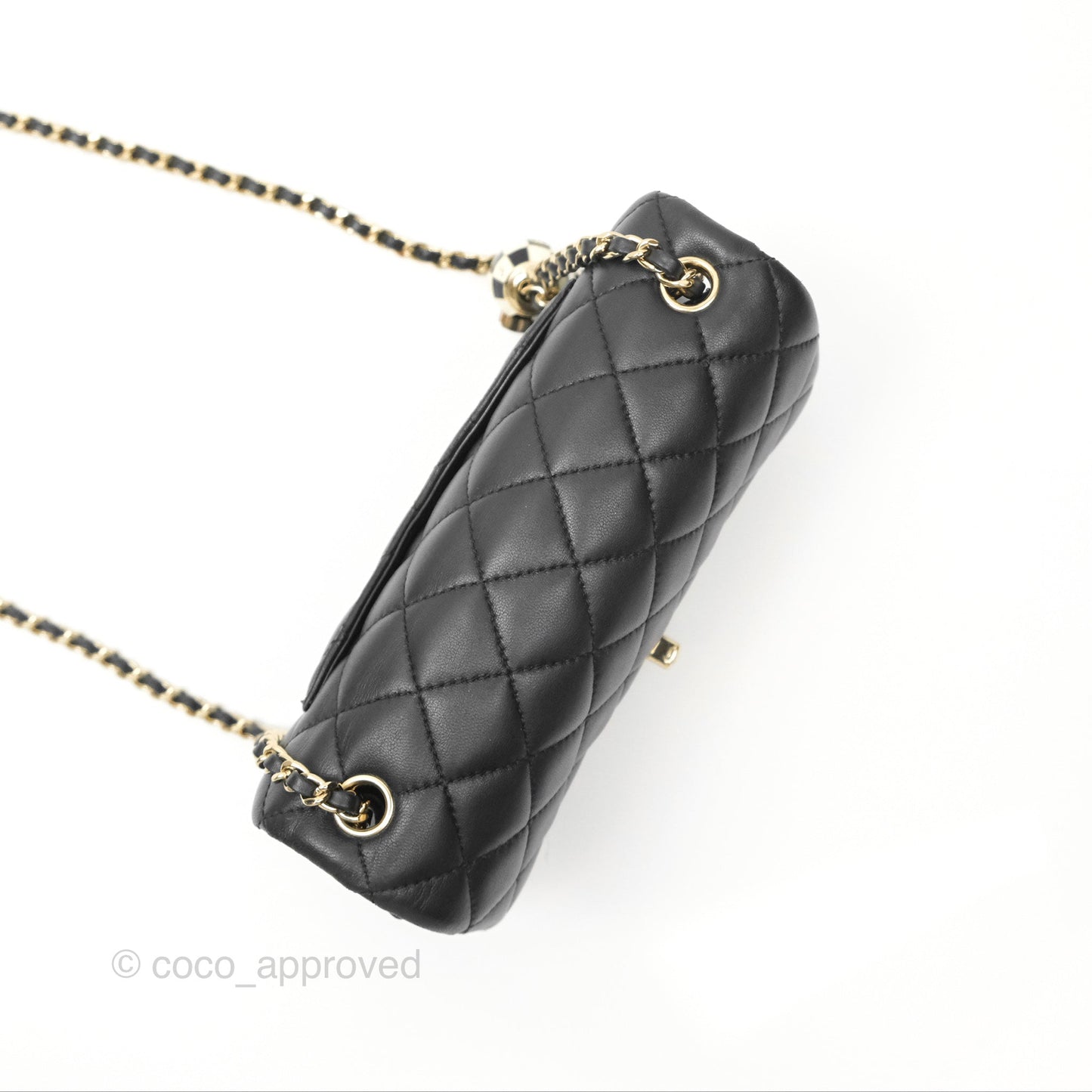 Chanel Ball Crush Mini Rectangular Black Lambskin Gold Hardware 23C