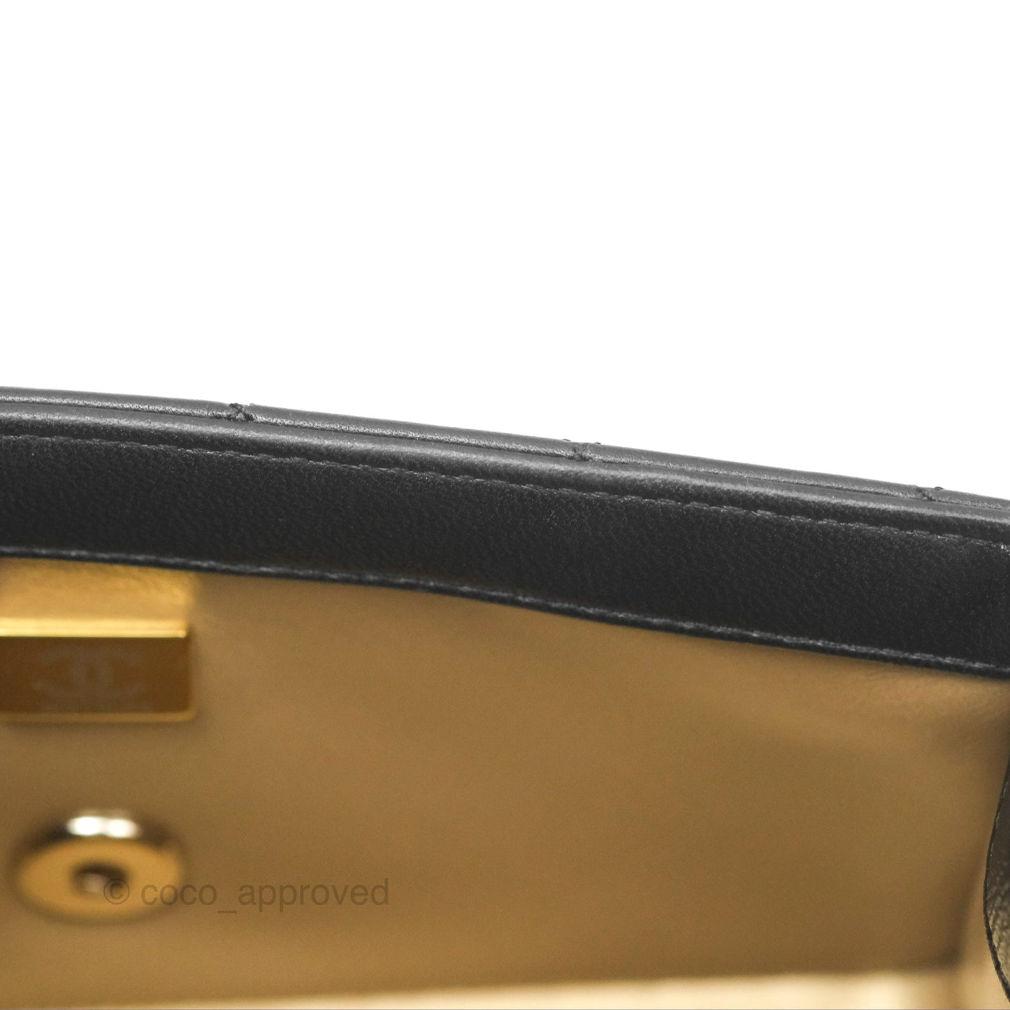 Chanel Ball Crush Mini Rectangular Black Lambskin Gold Hardware 23C