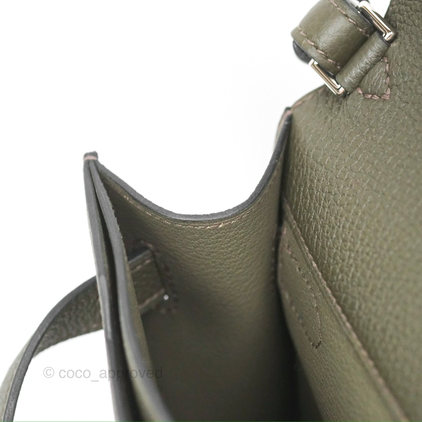 Hermès Kelly Depeches 25 Pouch Vert De Gris Togo