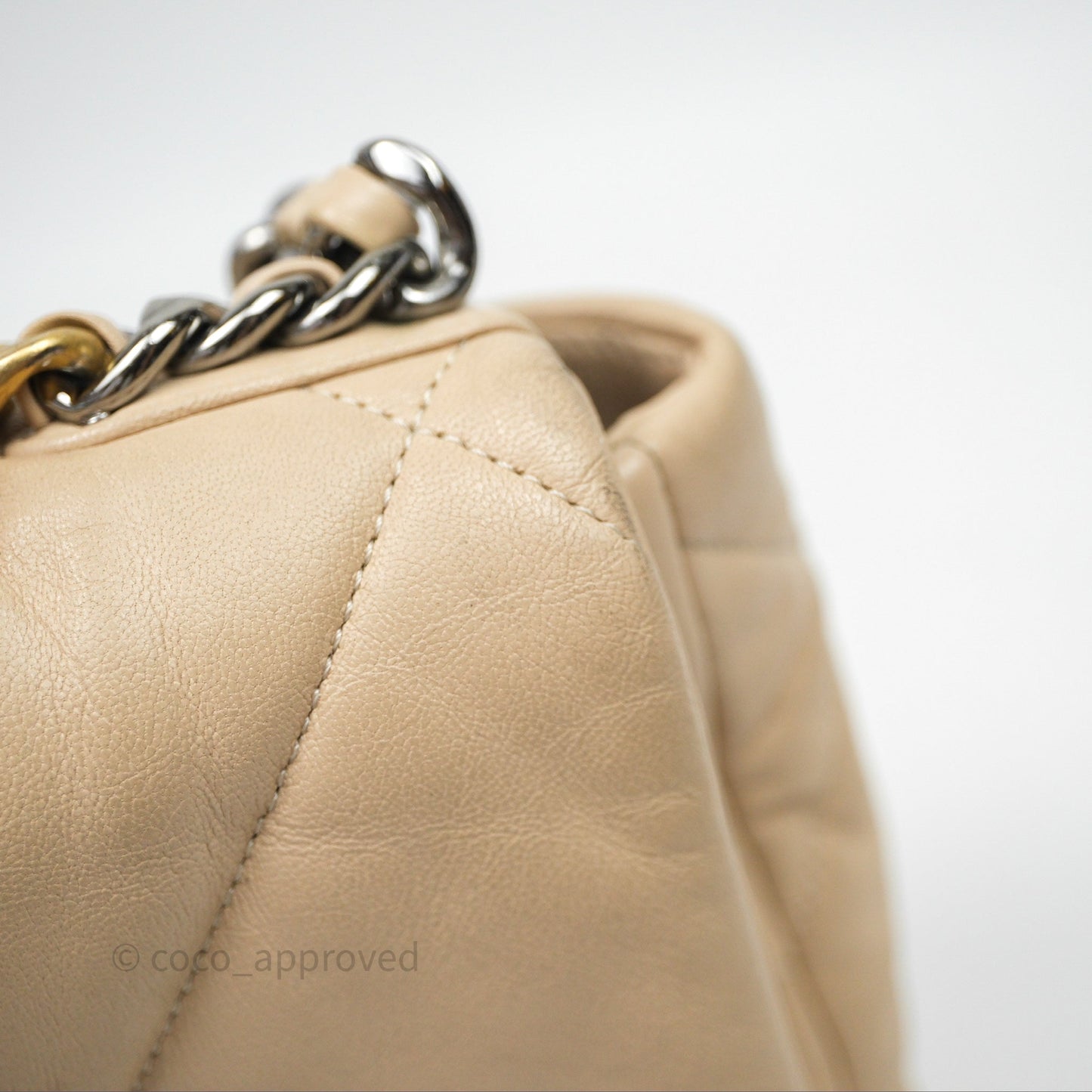 Chanel 19 Small Beige Mixed Hardware