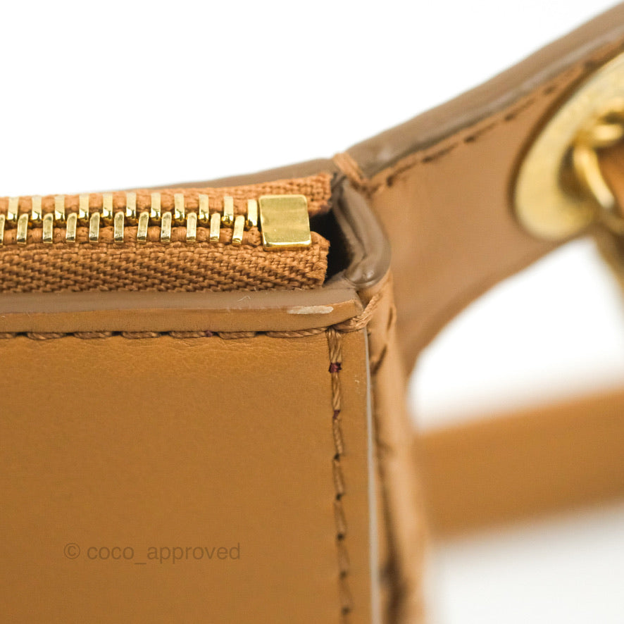 Chanel Flap Waist Bag with Leather & Tweed Coin Purses Dark Beige Calfskin