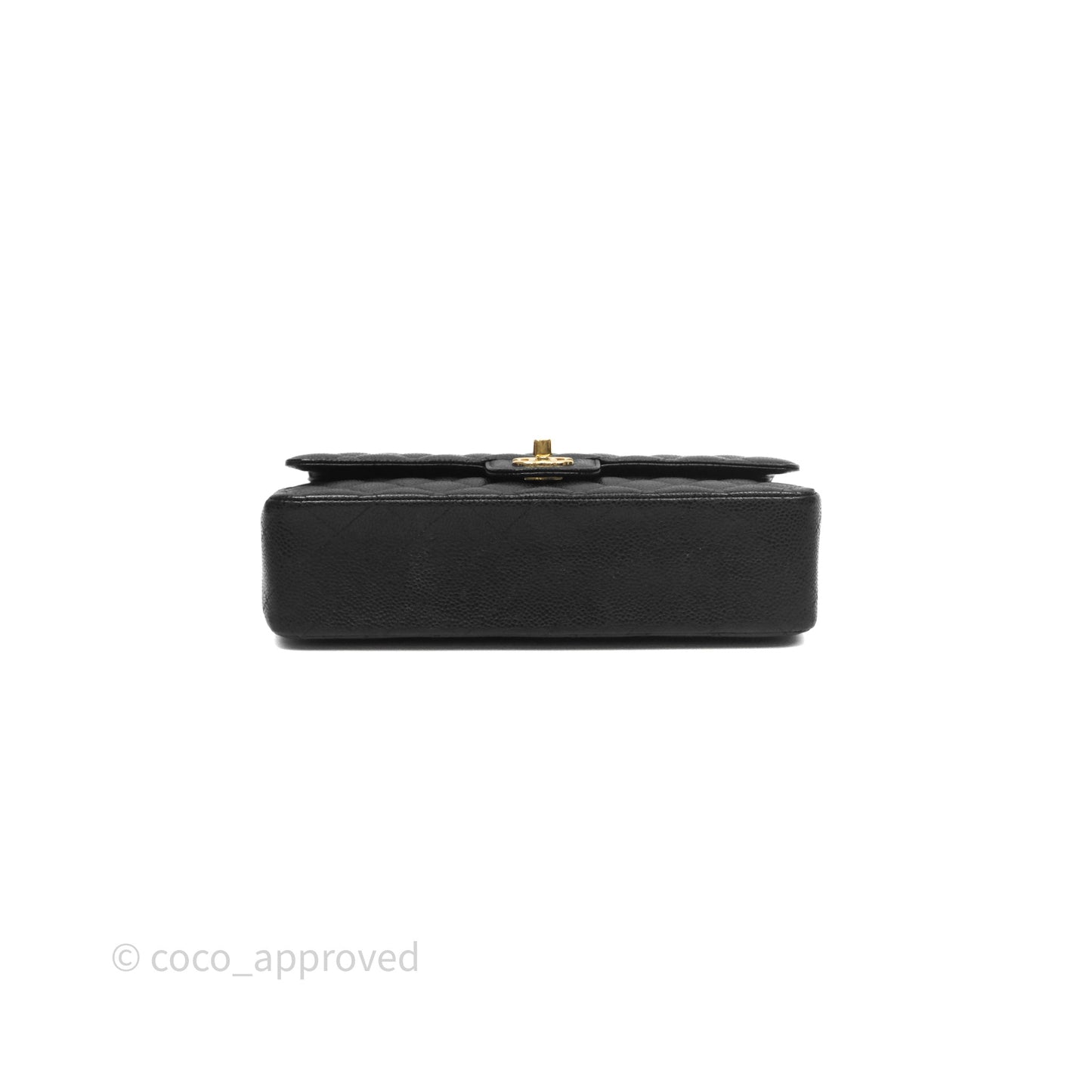 Chanel Classic M/L Medium Flap Quilted Black Caviar Gold Hardware