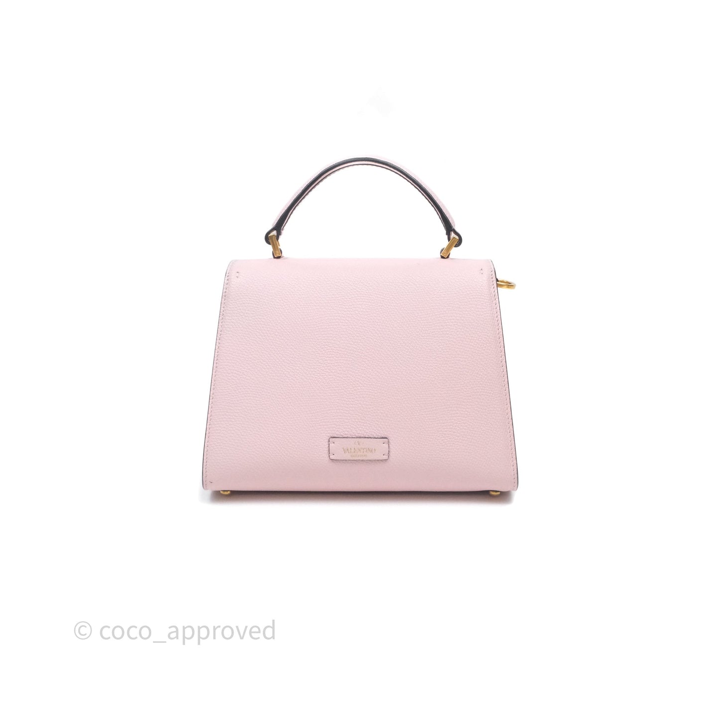 Valentino Garavani Small Vsling Grainy Calfskin Bag Light Pink Aged Gold Hardware