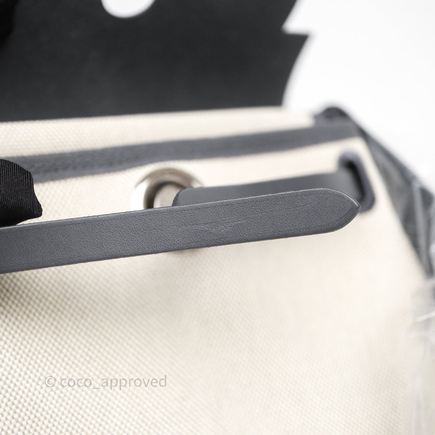 Hermès Zip 20 Mini Herbag Ecru-Bleu Glacier8U/Ardoise85 Canvas Palladium Hardware