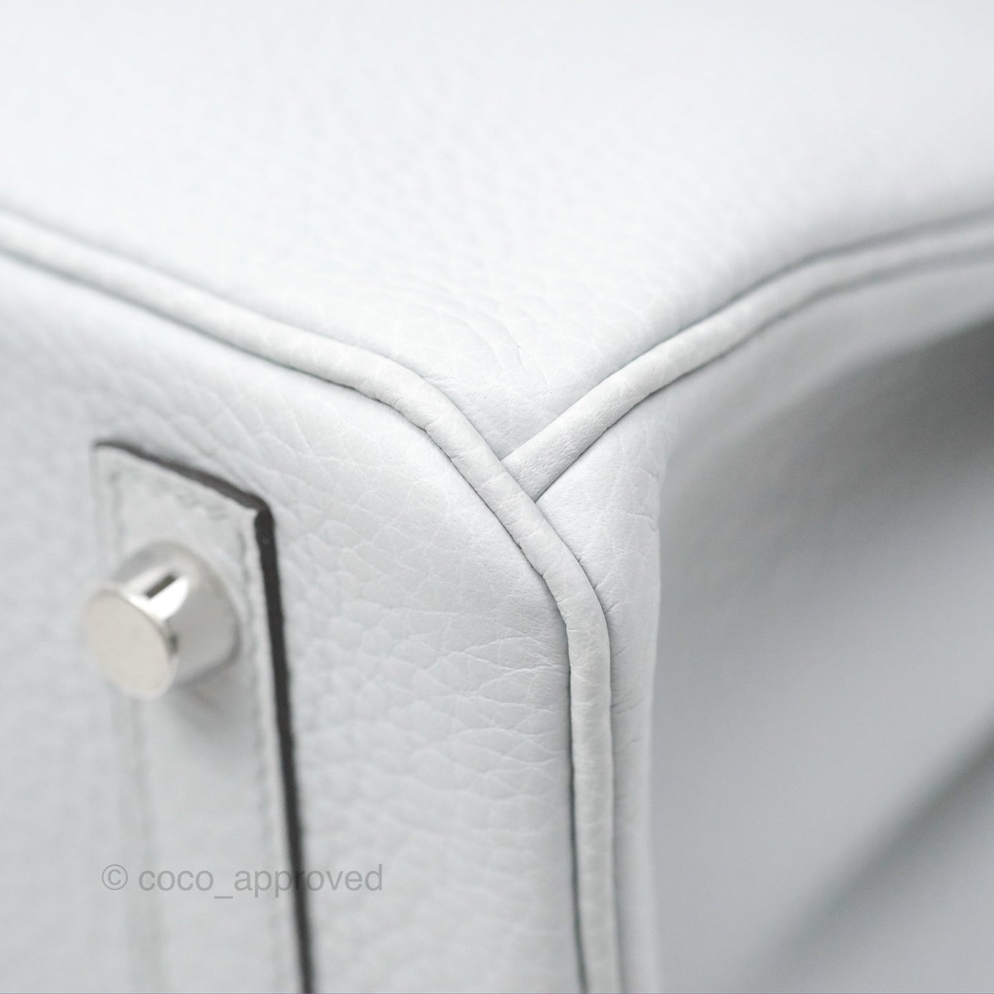 Hermès Birkin 30 Retourne Blue Pale Clemence Palladium Hardware