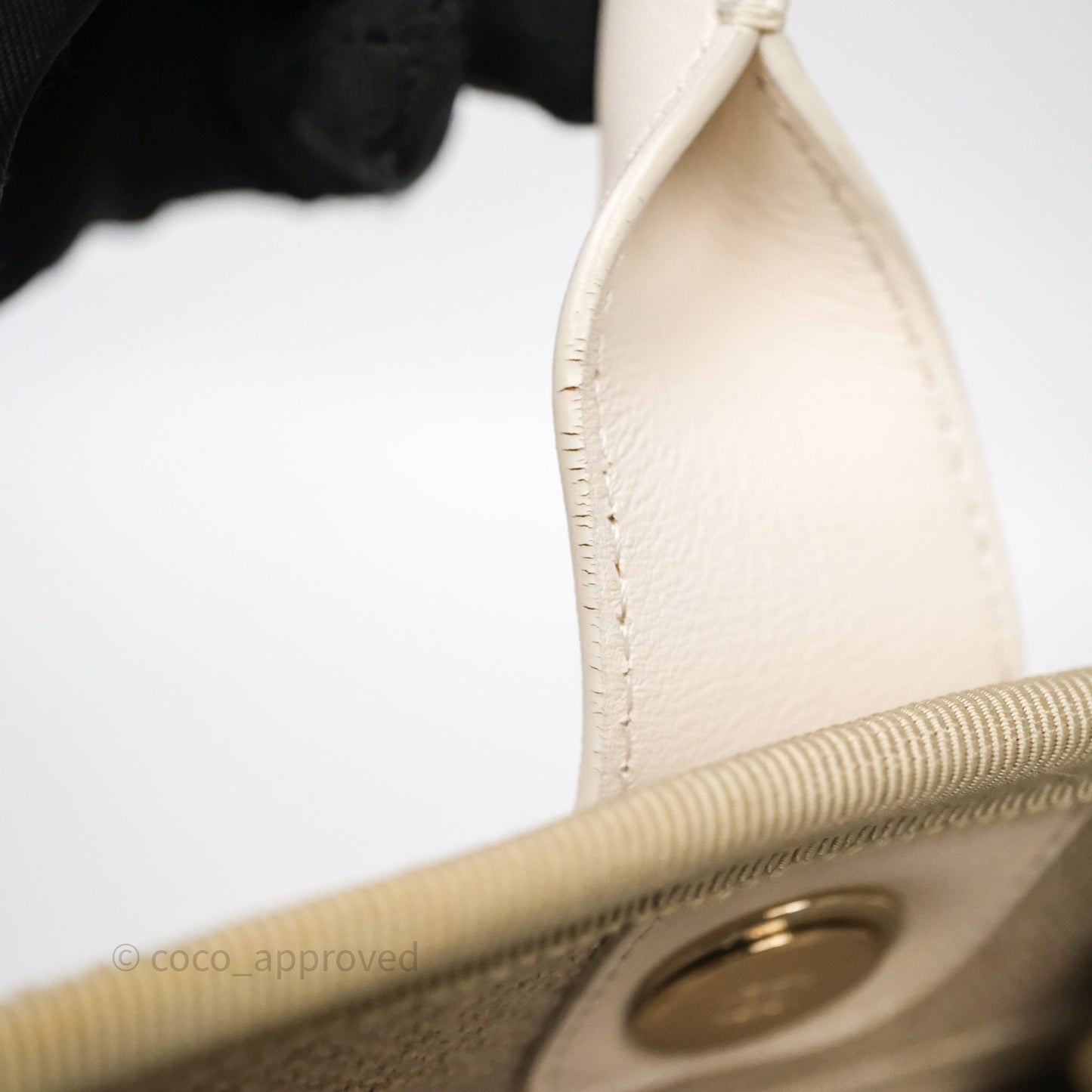 Chanel New Small Deauville Tote Beige Canvas Gold Hardware