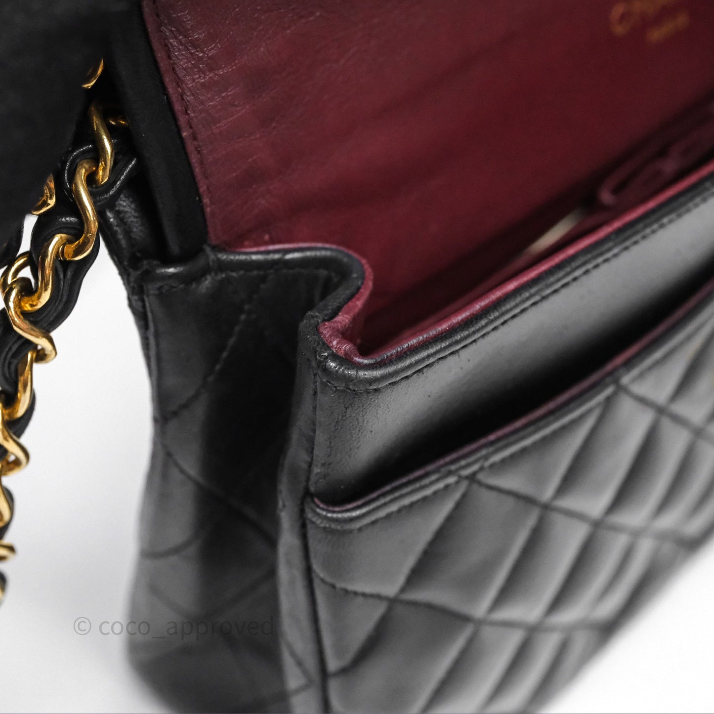Chanel Vintage Lambskin Small Double Flap Bag Black Gold Hardware
