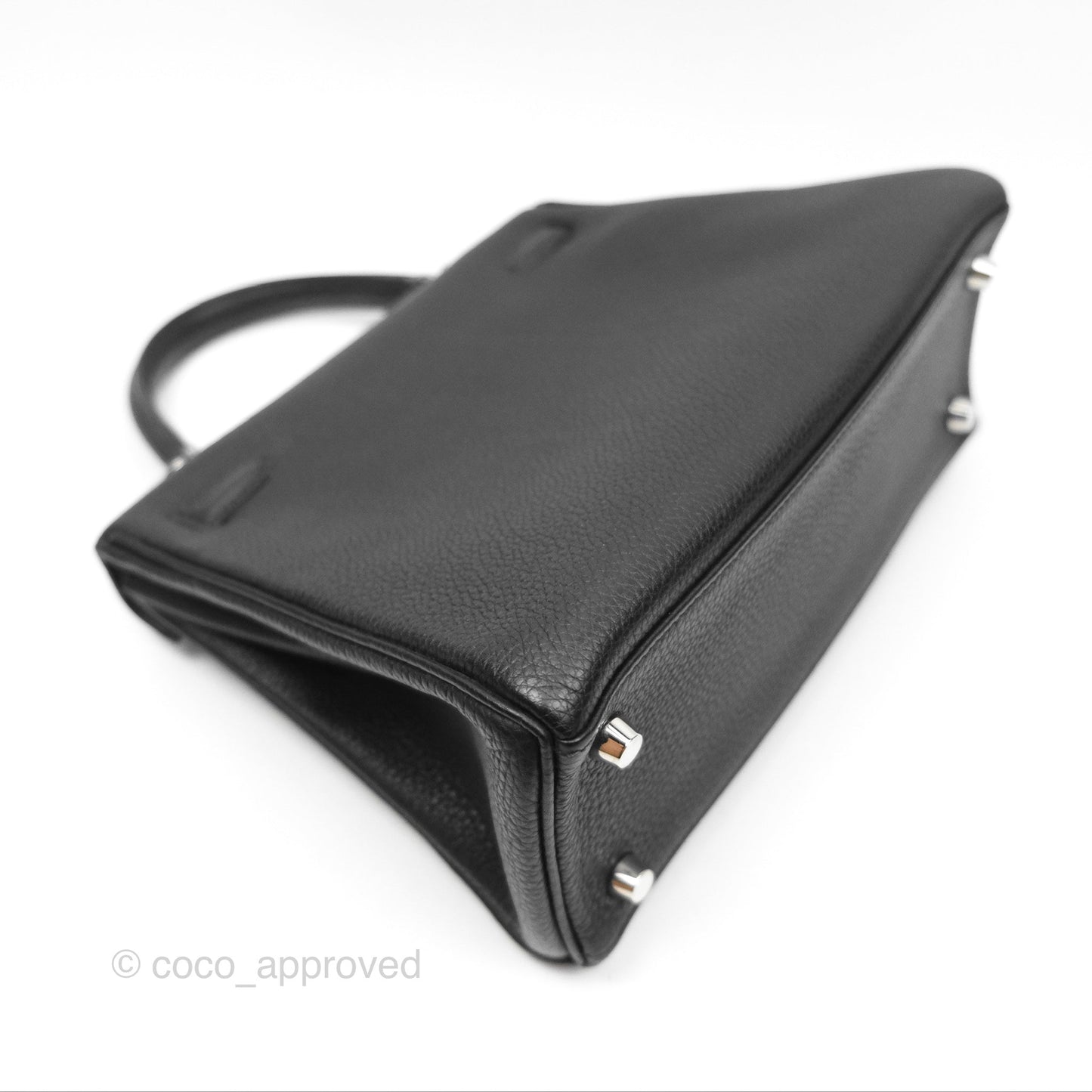 Hermès Retourne Kelly 25 Black Togo Palladium Hardware