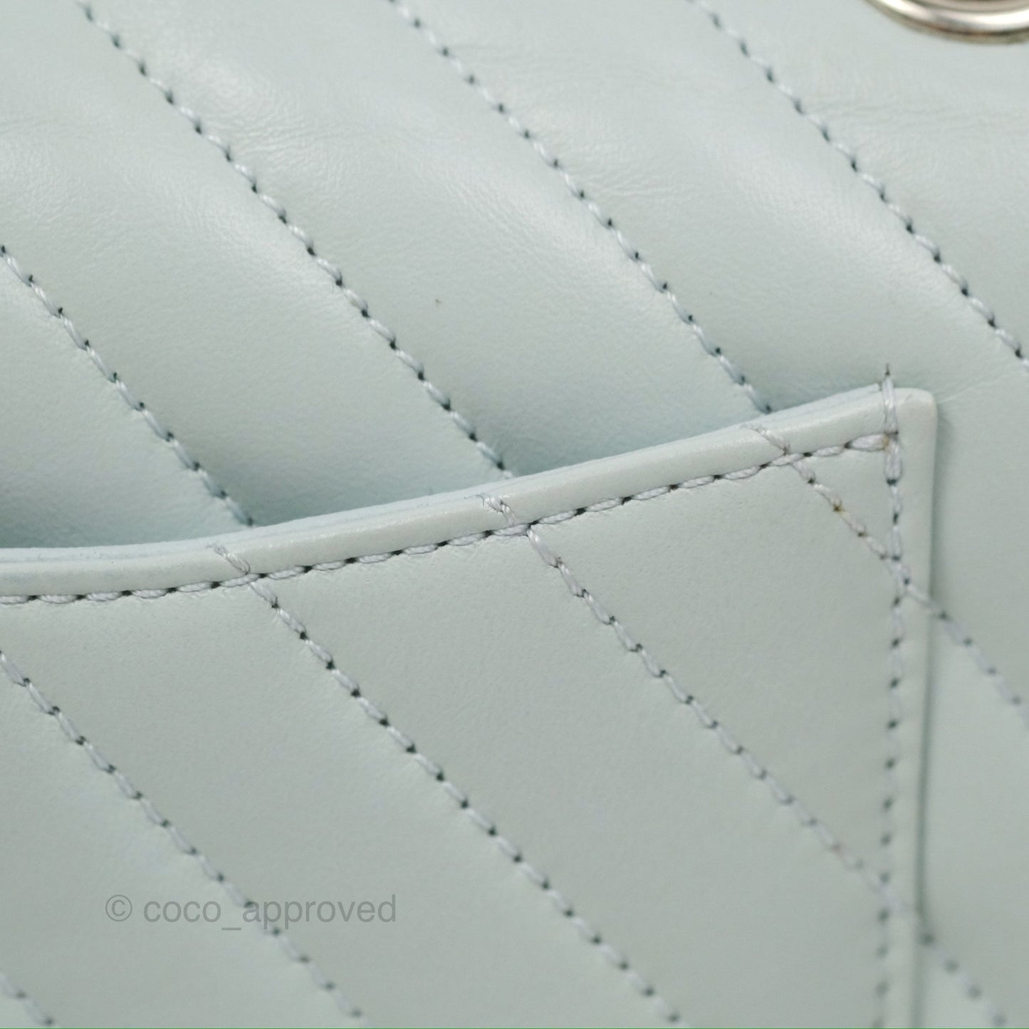Chanel Mini Reissue 224 Blue Aged Calfskin Silver Hardware